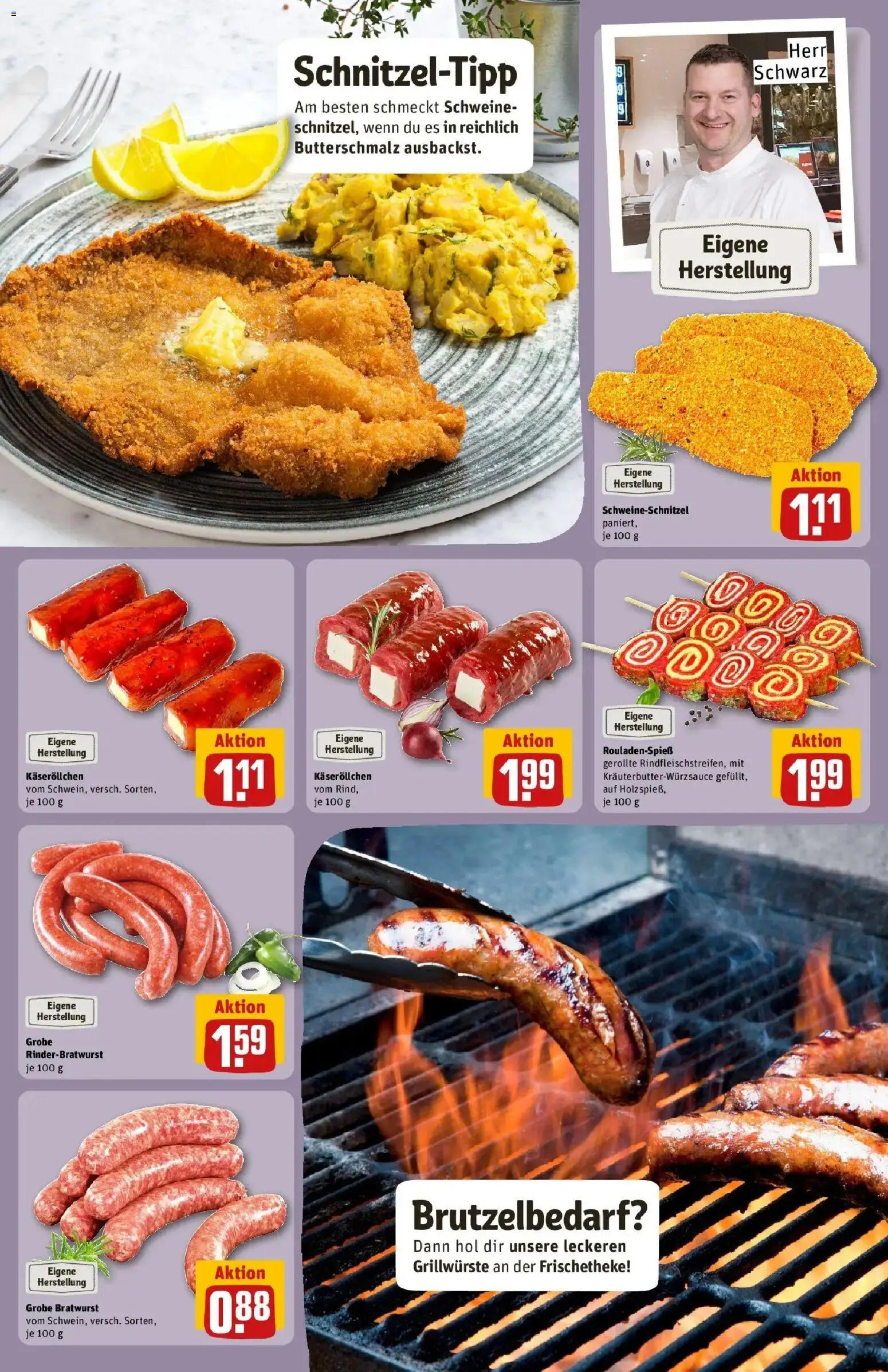 Rewe Prospekt Hamburg/Tonndorf – gültig ab 08.06.2026 | Seite: 12 | Produkte: Butterschmalz, Bratwurst, Schnitzel