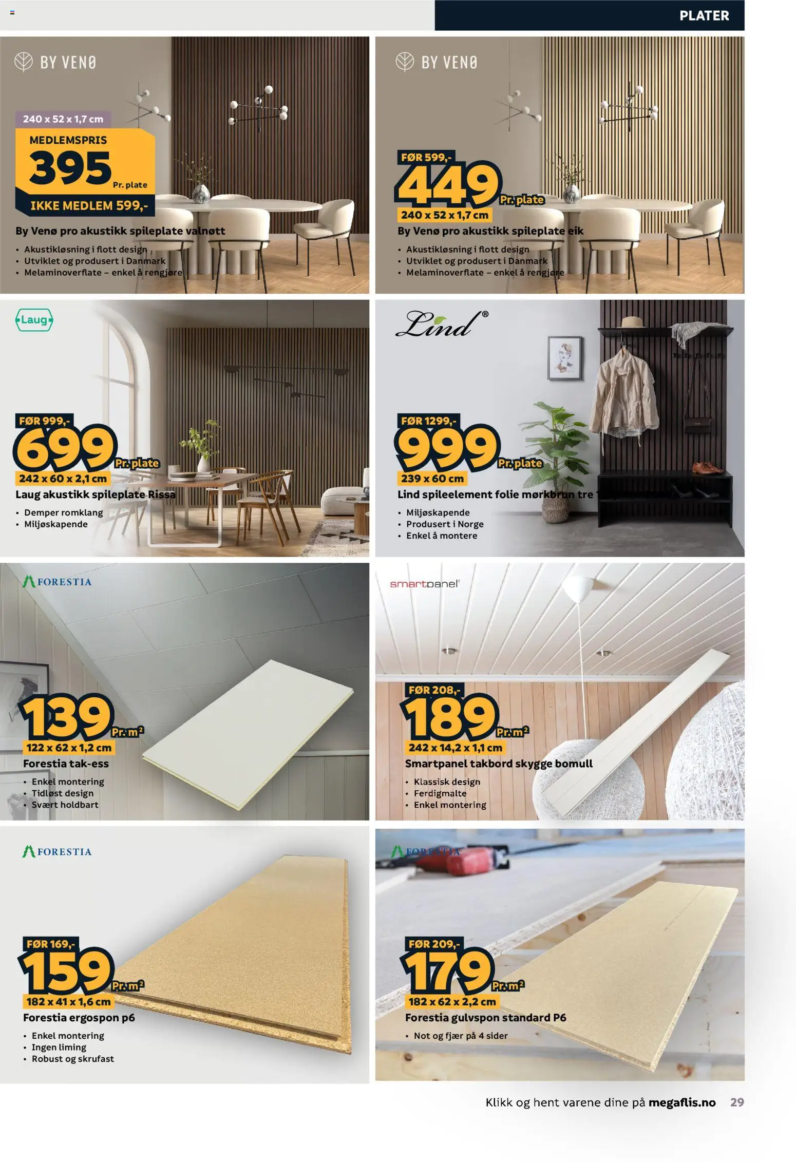 {H1} | Side: 29 | Produkter: Bomull, Folie, Plate