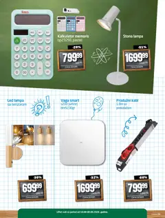 Gomex katalog Tema meseca - pregled Gomex kataloga - važi od 10.08.2026 | Strana: 14 | Proizvode: Stona lampa, Kabl, Kalkulator, Produžni kabl