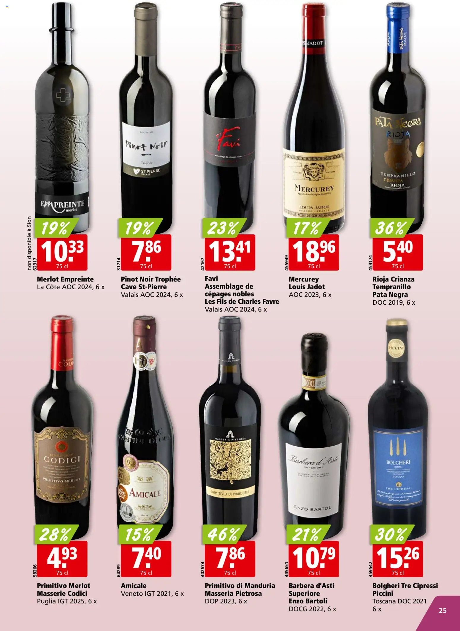 Aligro aktionen Chavannes, Matran, Genève, Sion – gültig ab 02.11.2026 | Seite: 25 | Produkte: Merlot