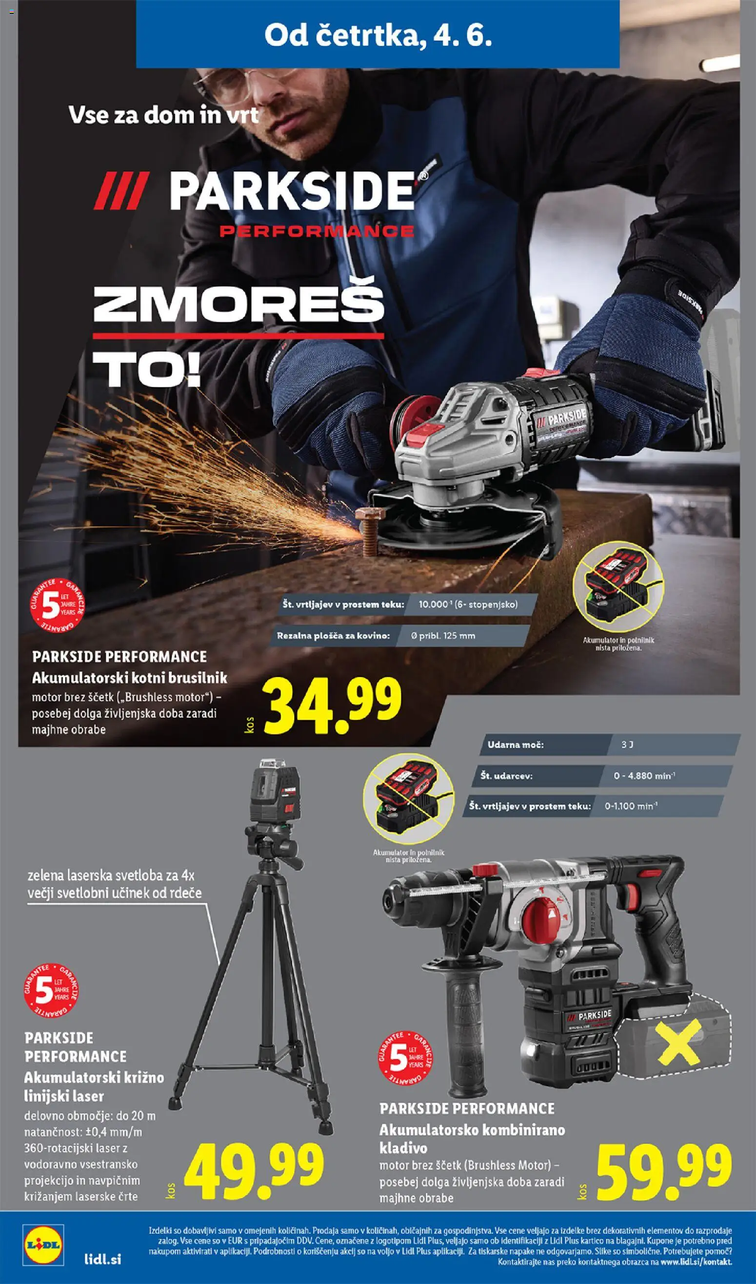 Novi Lidl katalog ponudbe – veljaven od 04.06.2026 | Stran: 40 | Izdelki: Akumulator, Polnilnik, Brusilnik, Zelena