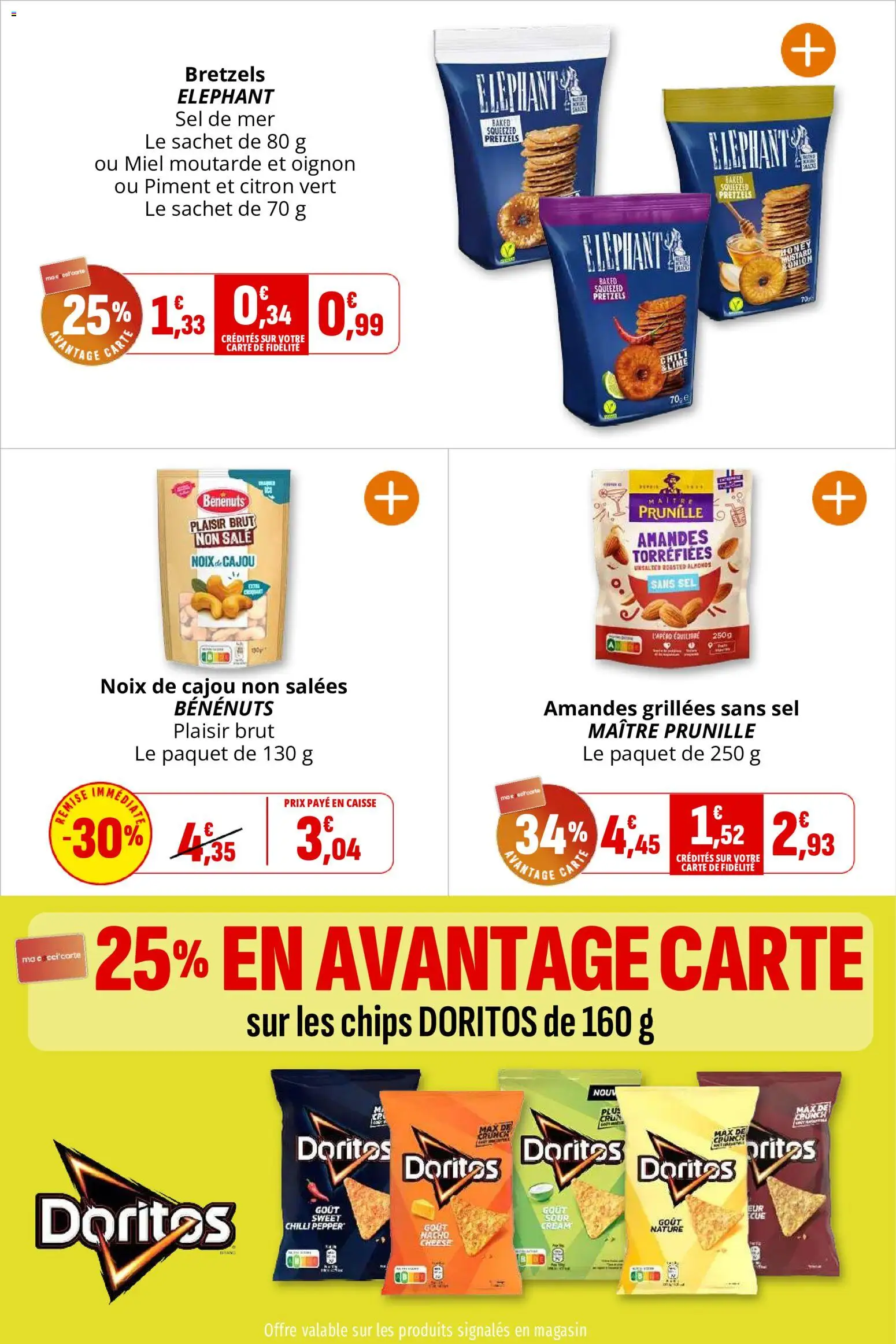 {H1} | Page: 34 | Produits: Noix de cajou, Miel, Chips, Amandes