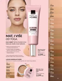 Mat serum-tečni puder + SPF 30, 30 ml | Mat serum-tečni puder + SPF 30 - pregled AVON kataloga - važi od 01.05.2026 | Strana: 59 | Proizvode: Tečni puder, Sto, Puder
