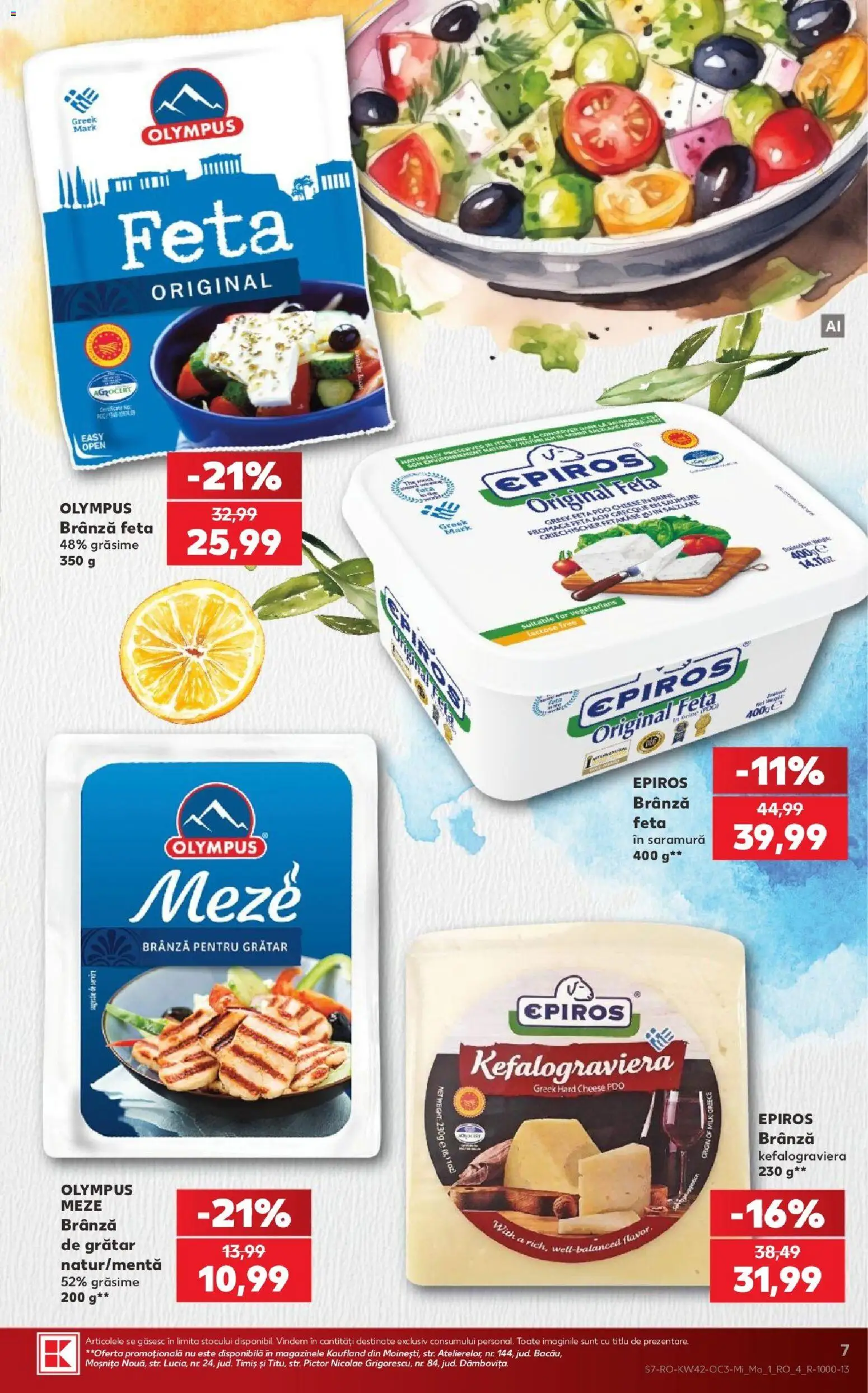 Kaufland RO akciós ujság - amely érvényes a következő dátumtól: 2026.10.14. | Oldal: 7 | Termékek: Feta