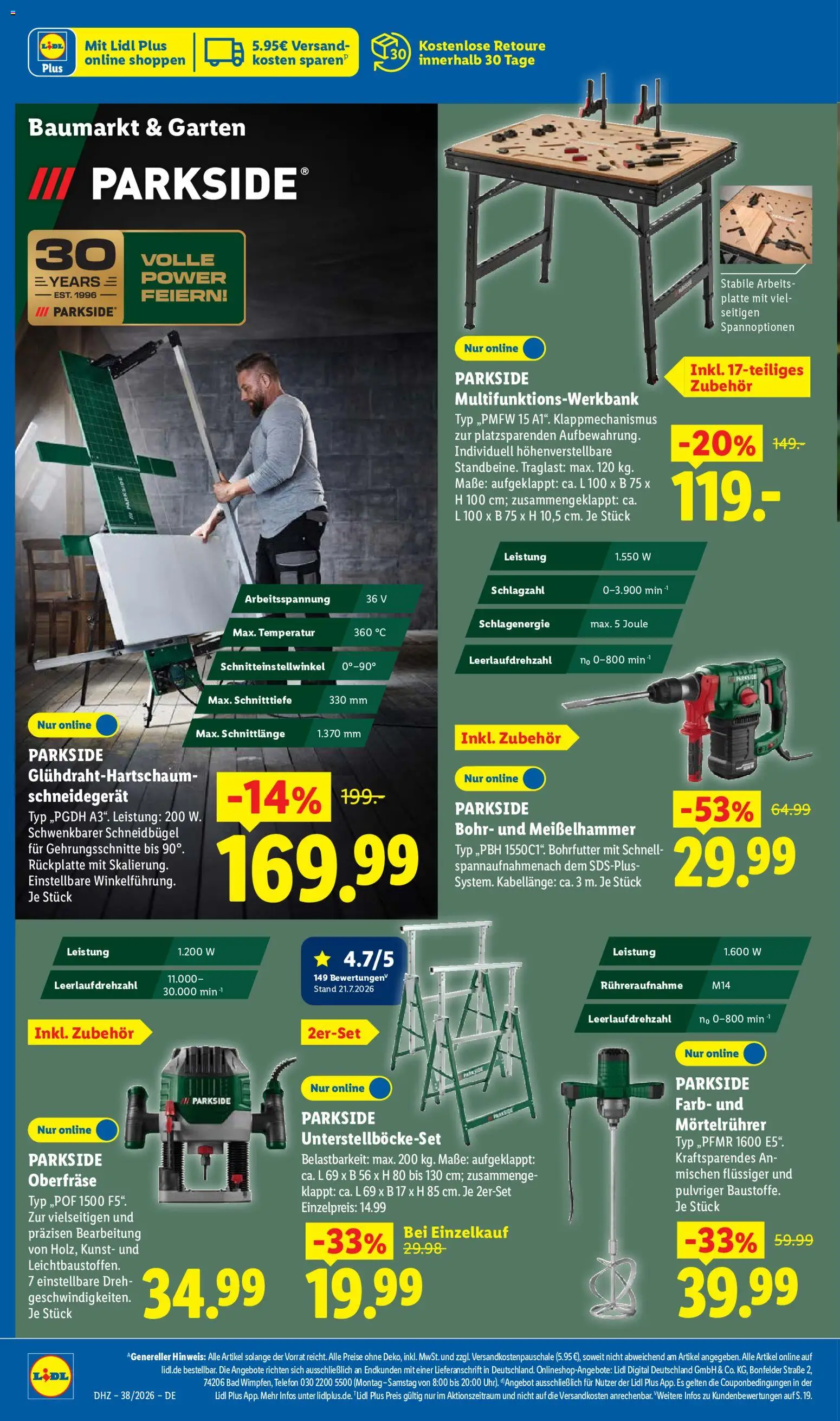 Lidl Německo leták od 14.09.2026 | Strana: 40 | Produkty: Parkside, Telefon