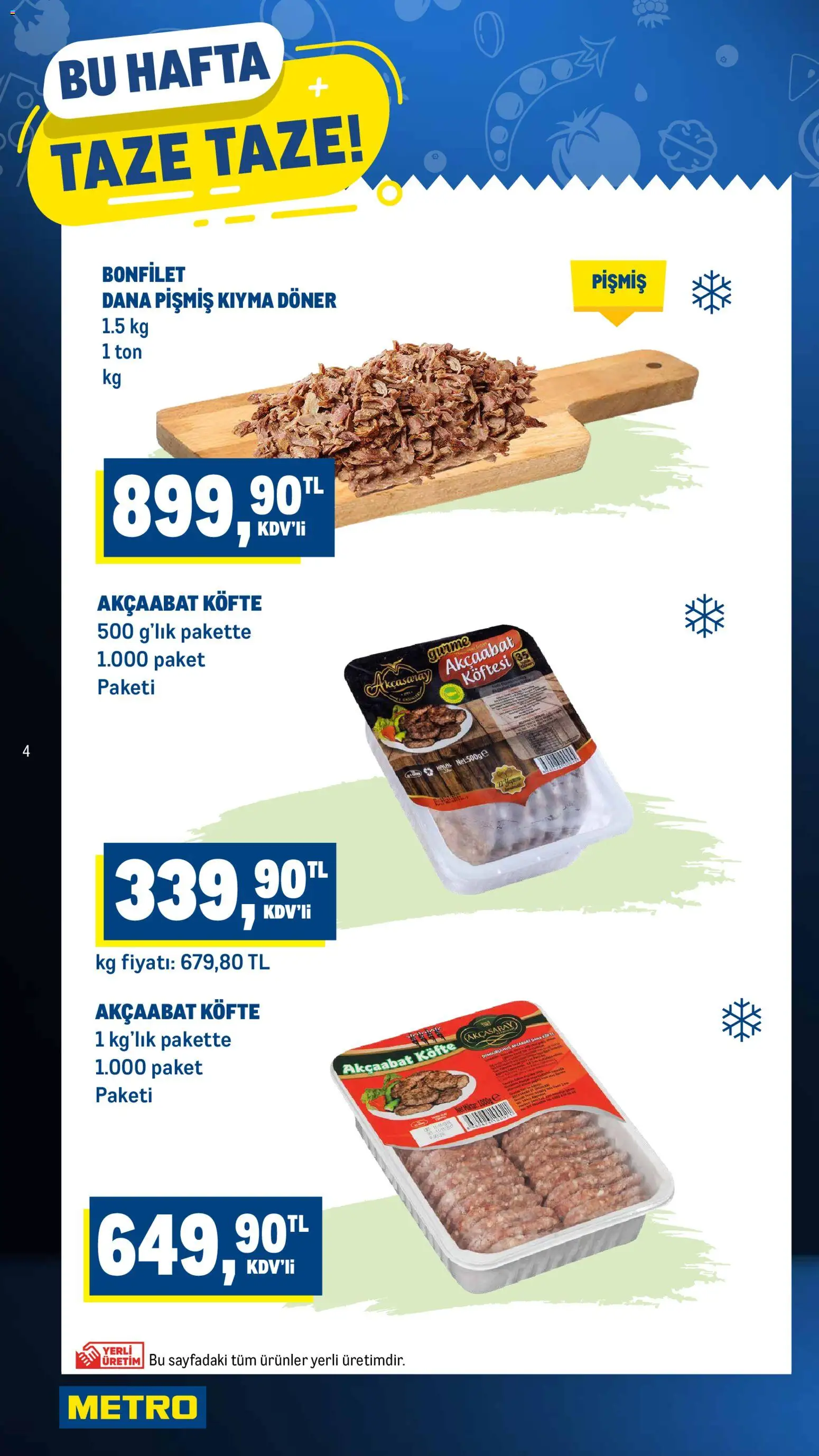 Metro Katalog - 02.06.2026 tarihinden itibaren geçerlidir | Sayfa: 4 | Ürünler: Döner, Kıyma