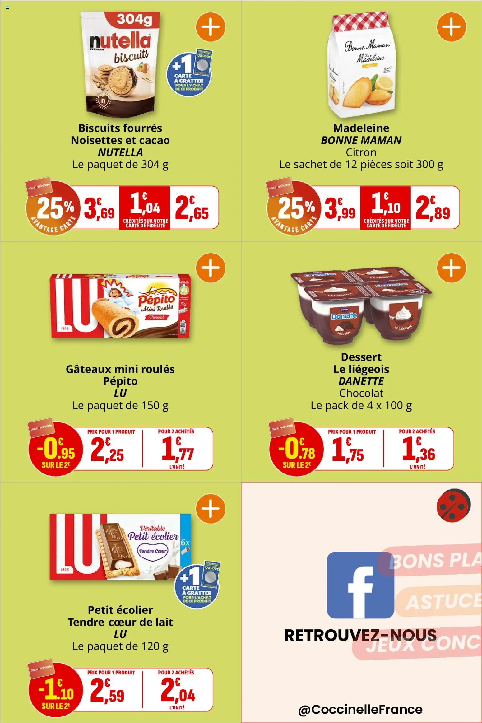 {H1} | Page: 14 | Produits: Noisettes, Pepito, Bonne Maman, Biscuits