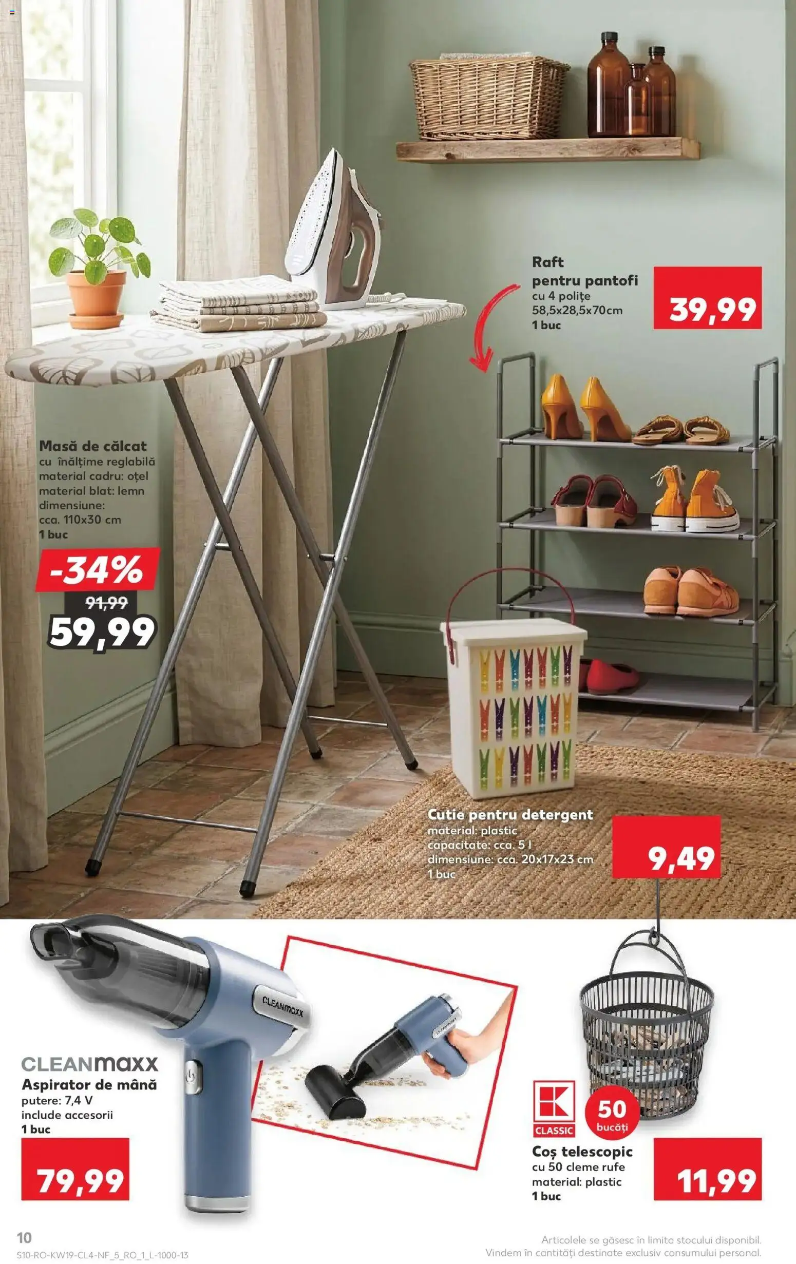 Noul catalog Kaufland – valabil de la 06.05.2026 | Pagină: 10 | Produse: Aspirator, Masă, Cutie, Masă de călcat