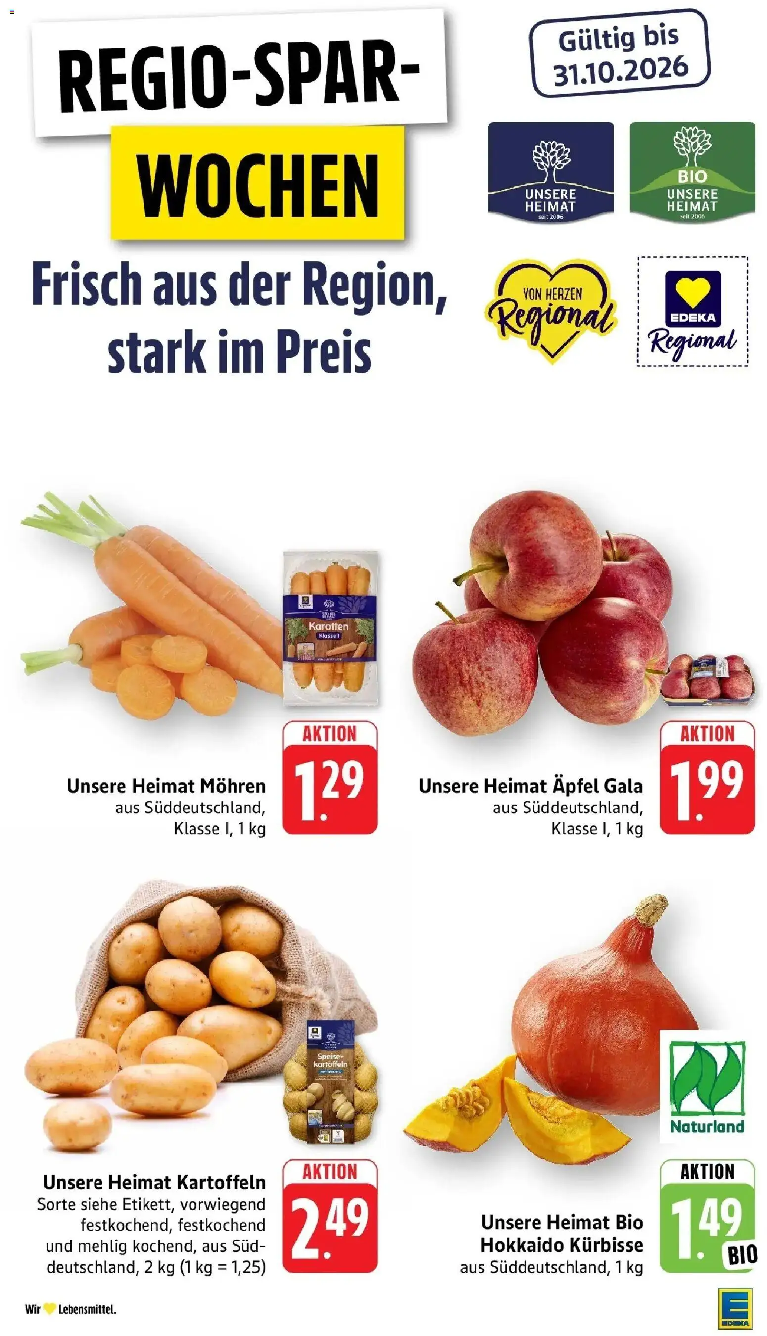 Edeka Prospekt Weinstadt - Endersbach (ab 12.10.2026) » Angebote Online | Seite: 12 | Produkte: Äpfel, Mohren, Kartoffeln