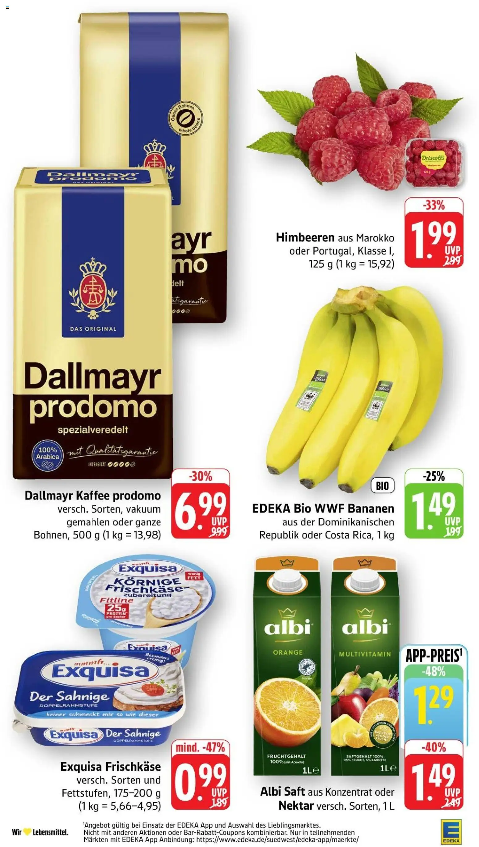 Edeka Prospekt Stuttgart – gültig ab 31.08.2026 | Seite: 2 | Produkte: Kaffee, Dallmayr, Saft, Dallmayr prodomo
