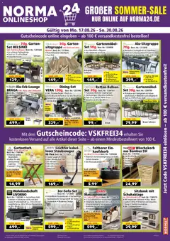 Norma Prospekt ab 17.08.2026 gültig | Seite: 20 | Produkte: Top, Wohnlandschaft, Bett, Sitzbank