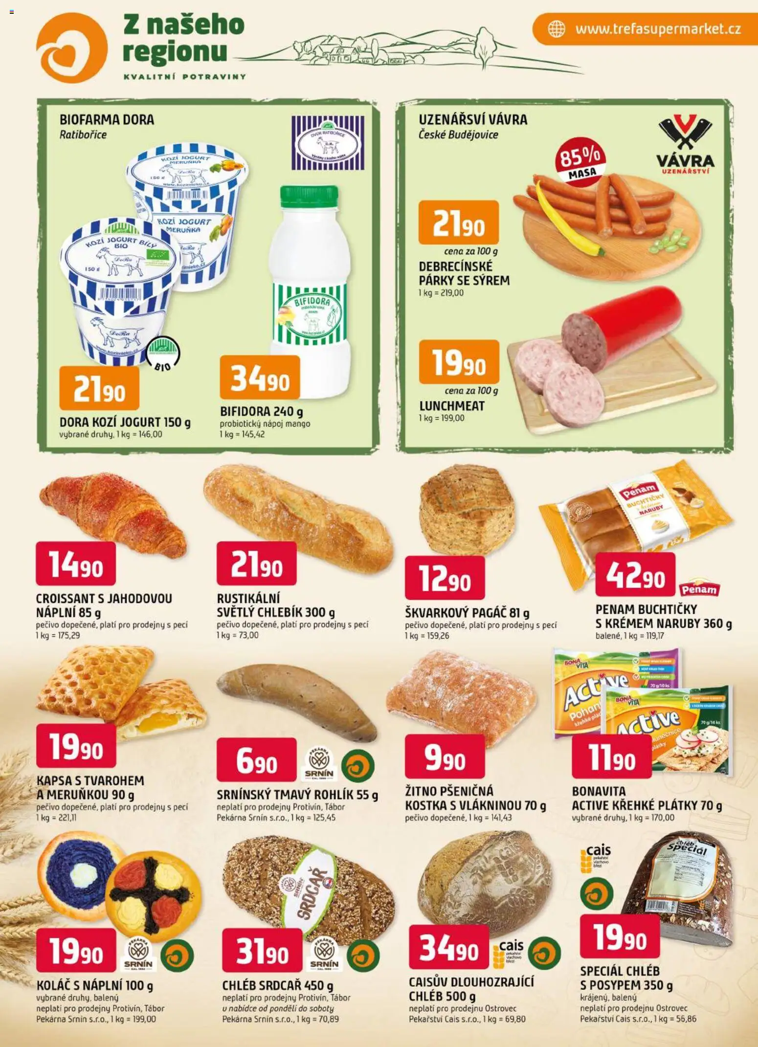 Trefa leták od 26.08.2026 | Strana: 5 | Produkty: Mango, Koláč, Párky, Croissant