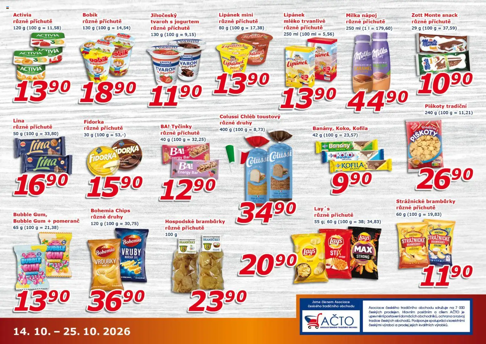 Eso market leták od 14.10.2026 | Strana: 5 | Produkty: Strážnické brambůrky, Lipánek, Milka, Bohemia chips