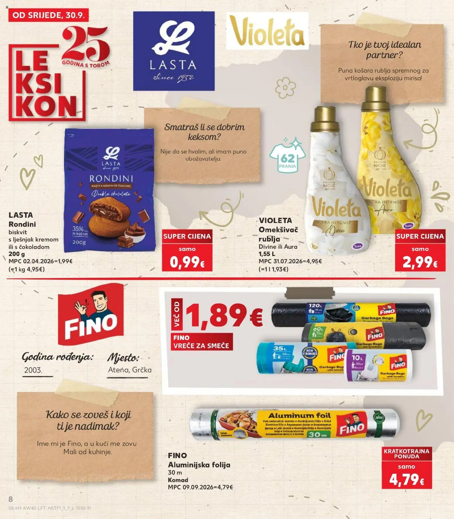 Kaufland HR akciós ujság - amely érvényes a következő dátumtól: 2026.09.30. | Oldal: 8