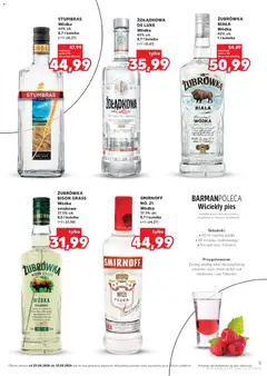 Náhled letáku Kaufland Polsko leták - Barek od 29.04.2026 | Strana: 5 | Produkty: Tabasco, Vodka, Zubrowka