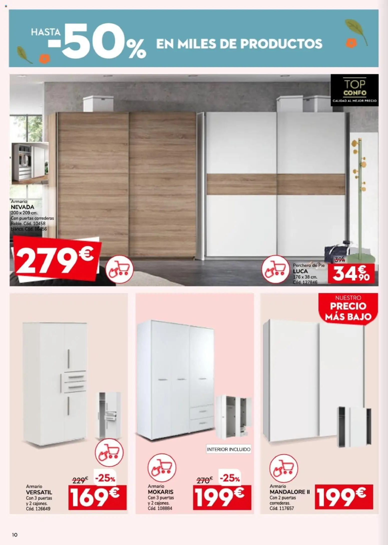 Conforama folleto │ válido desde el 26.03.2026 | Página: 10 | Productos: Perchero, Armario