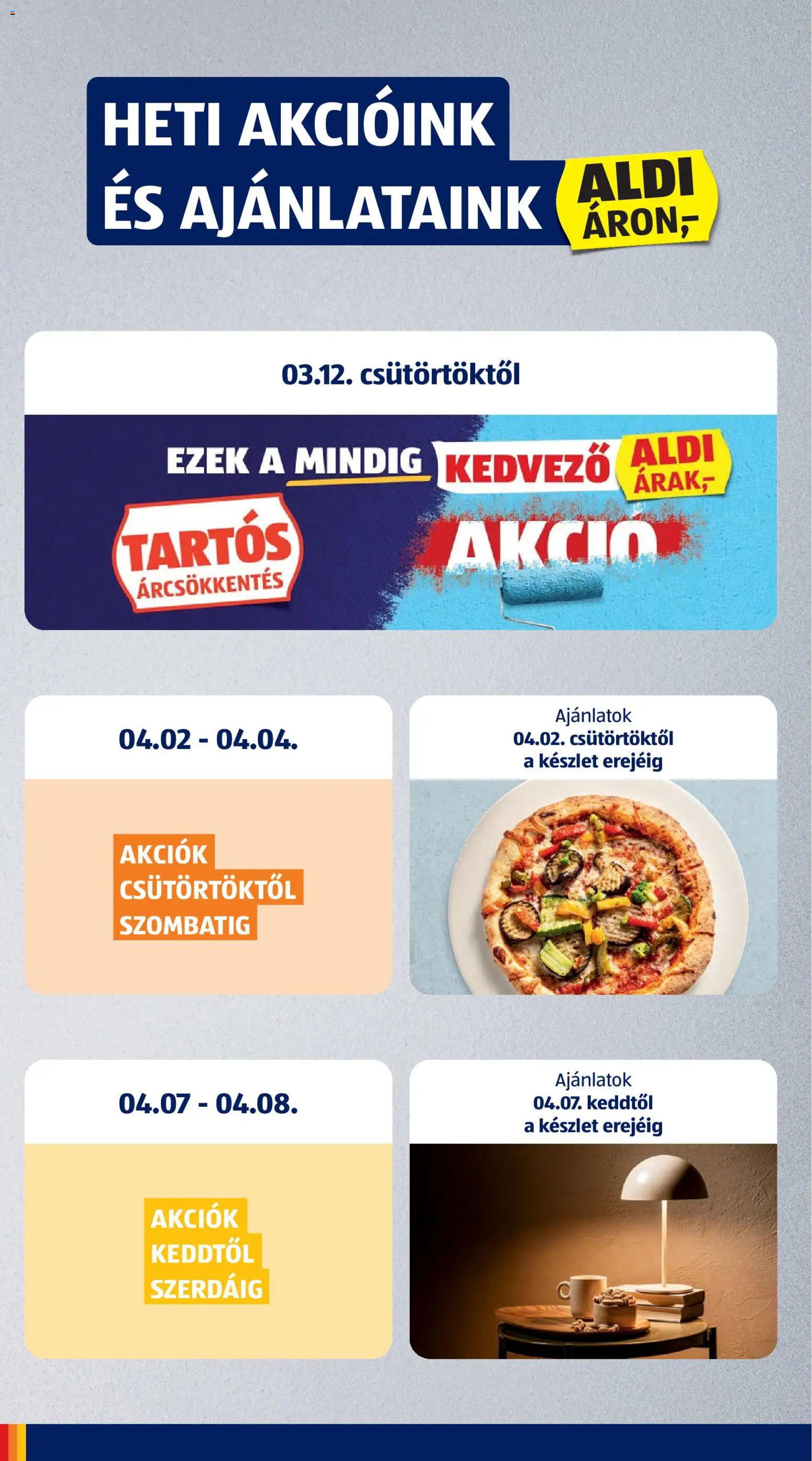 Aldi akciós ujság - amely érvényes a következő dátumtól: 2026.04.02. | Oldal: 2 | Termékek: Pizza