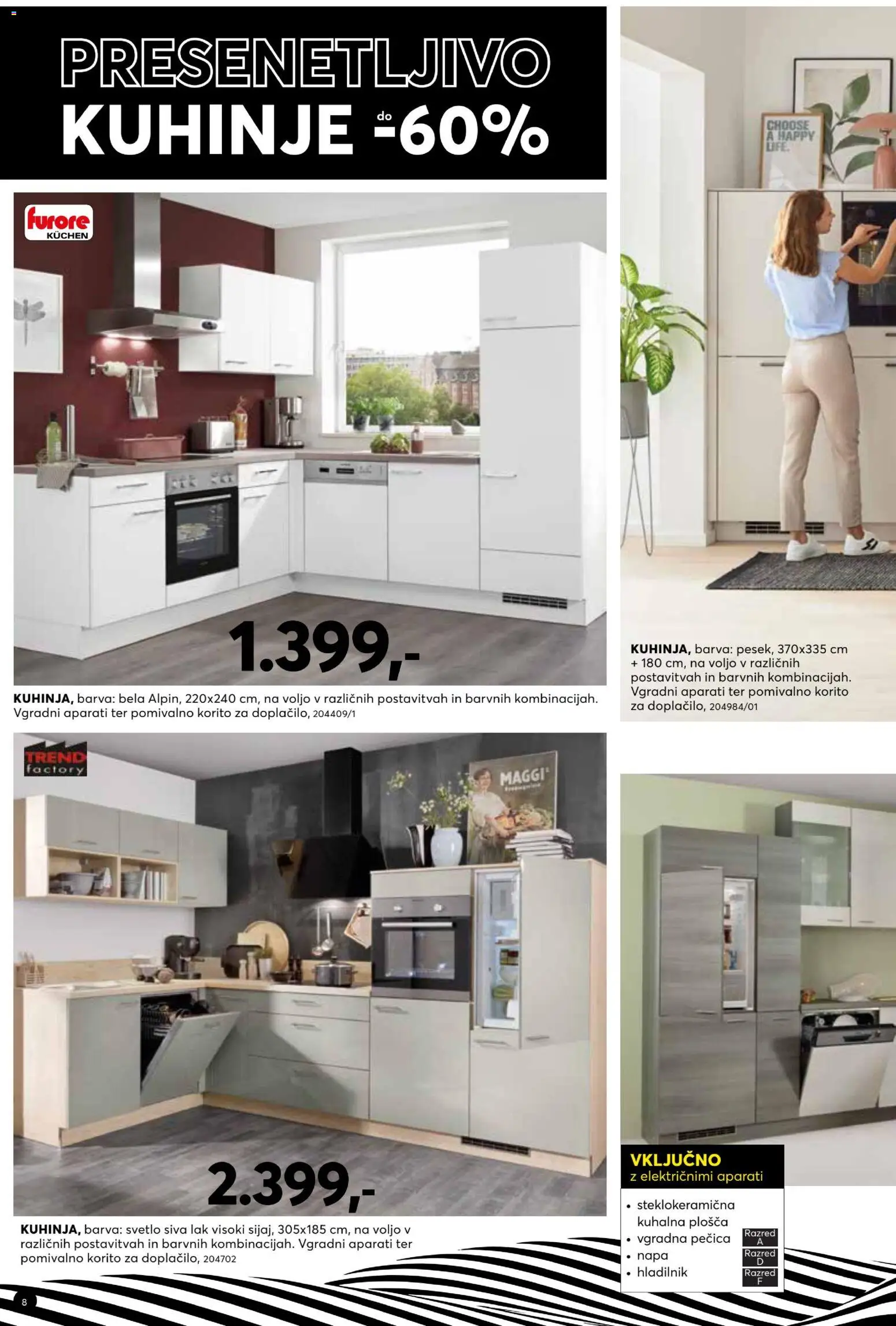 Novi Dipo katalog ponudbe – veljaven od 22.07.2026 | Stran: 8 | Izdelki: Kuhalna plosca, Pomivalno korito, Lak, Vgradna pečica