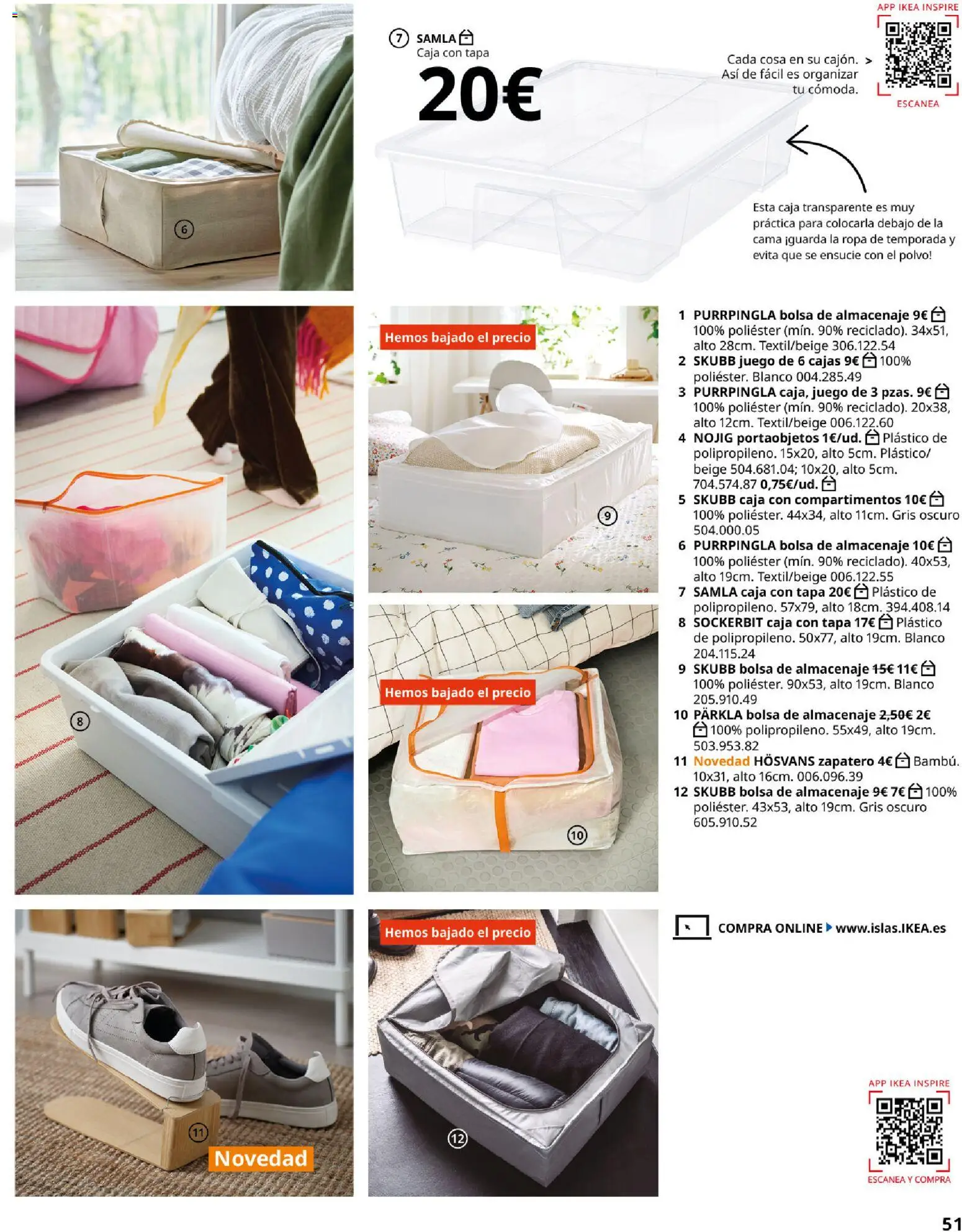 Catálogo IKEA Accesorios y decoración │ válido desde el 01/02/2026 | Página: 51 | Productos: Zapatero, Bolsa, Almacenaje, Caja