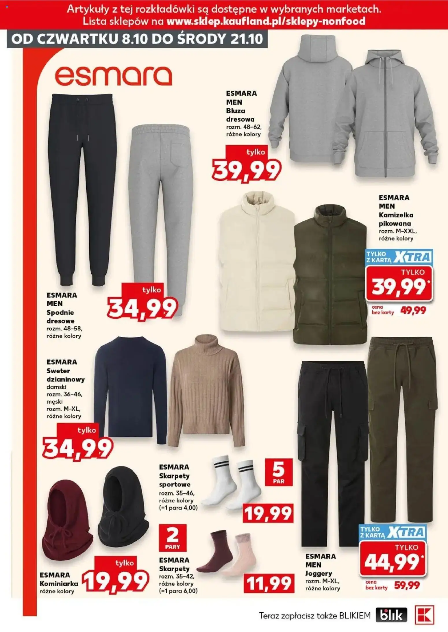 Kaufland gazetka - Złap Okazje od 08.10.2026 - od jutra PDF | Strona: 10 | Produkty: Sweter, Kamizelka, Spodnie, Skarpety