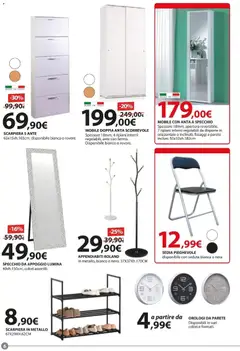 Anteprima del volantino Offerte volantino Kreo valido a partire dal 08/09/2026 | Pagina: 6 | Prodotti: Mobile, Sedia pieghevole, Specchio, Appendiabiti