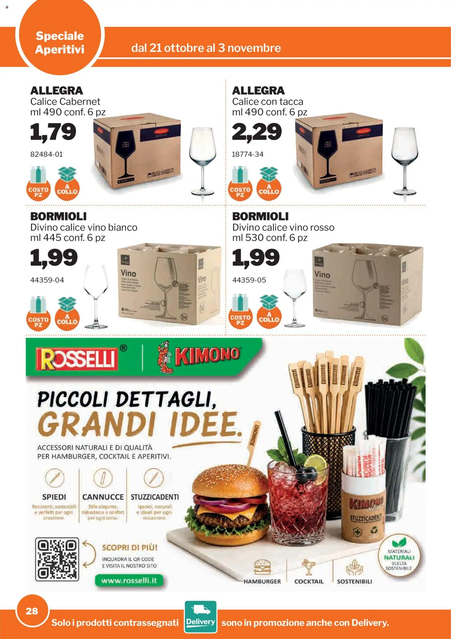 Volantino Sogegross del 21/10/2026 | Pagina: 28 | Prodotti: Calice, Cocktail, Collo, Vino rosso