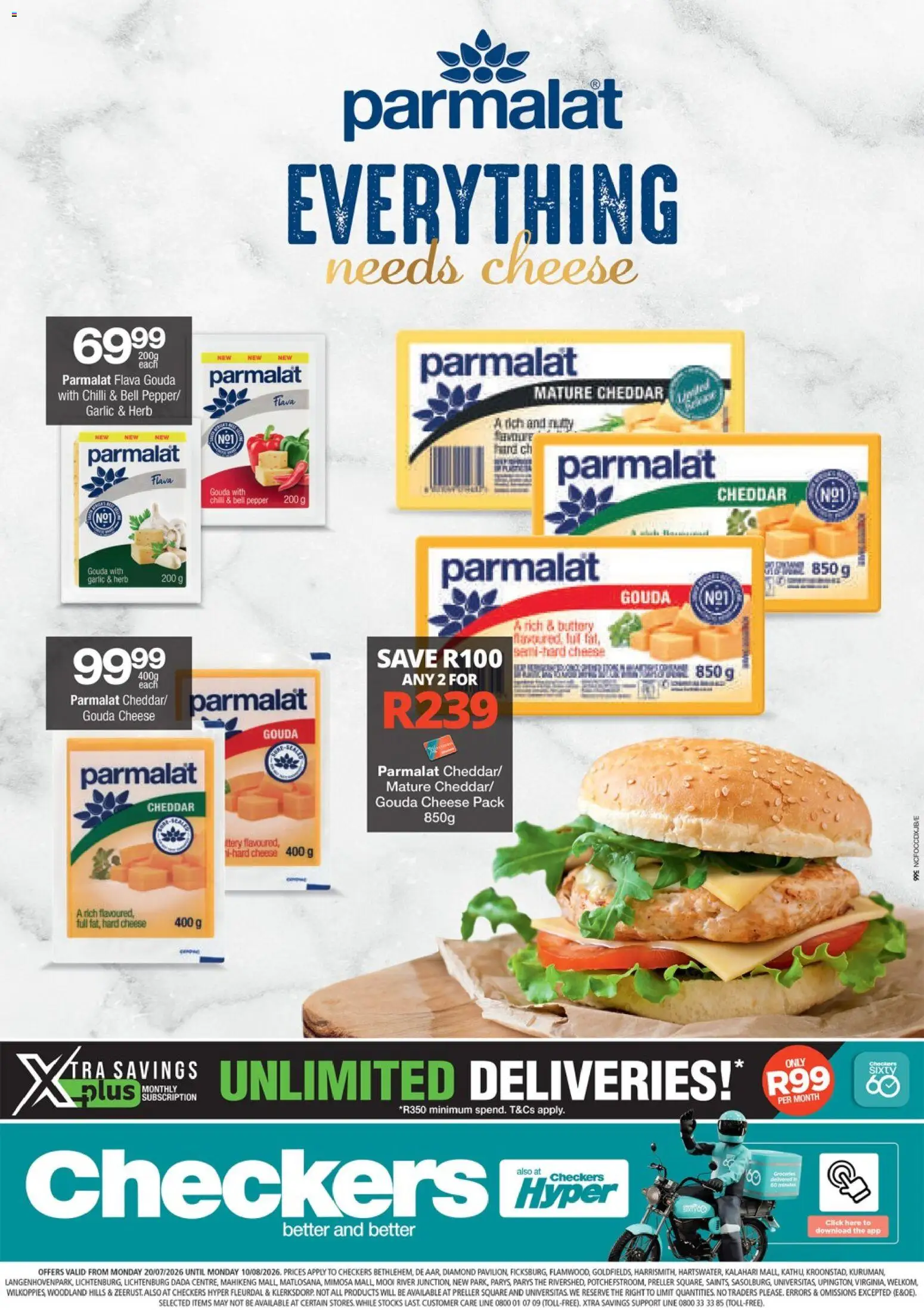 New Checkers catalogue – valid from 20/07/2026 | Page: 1 | Products: Cheese, Pepper, Garlic, Chilli