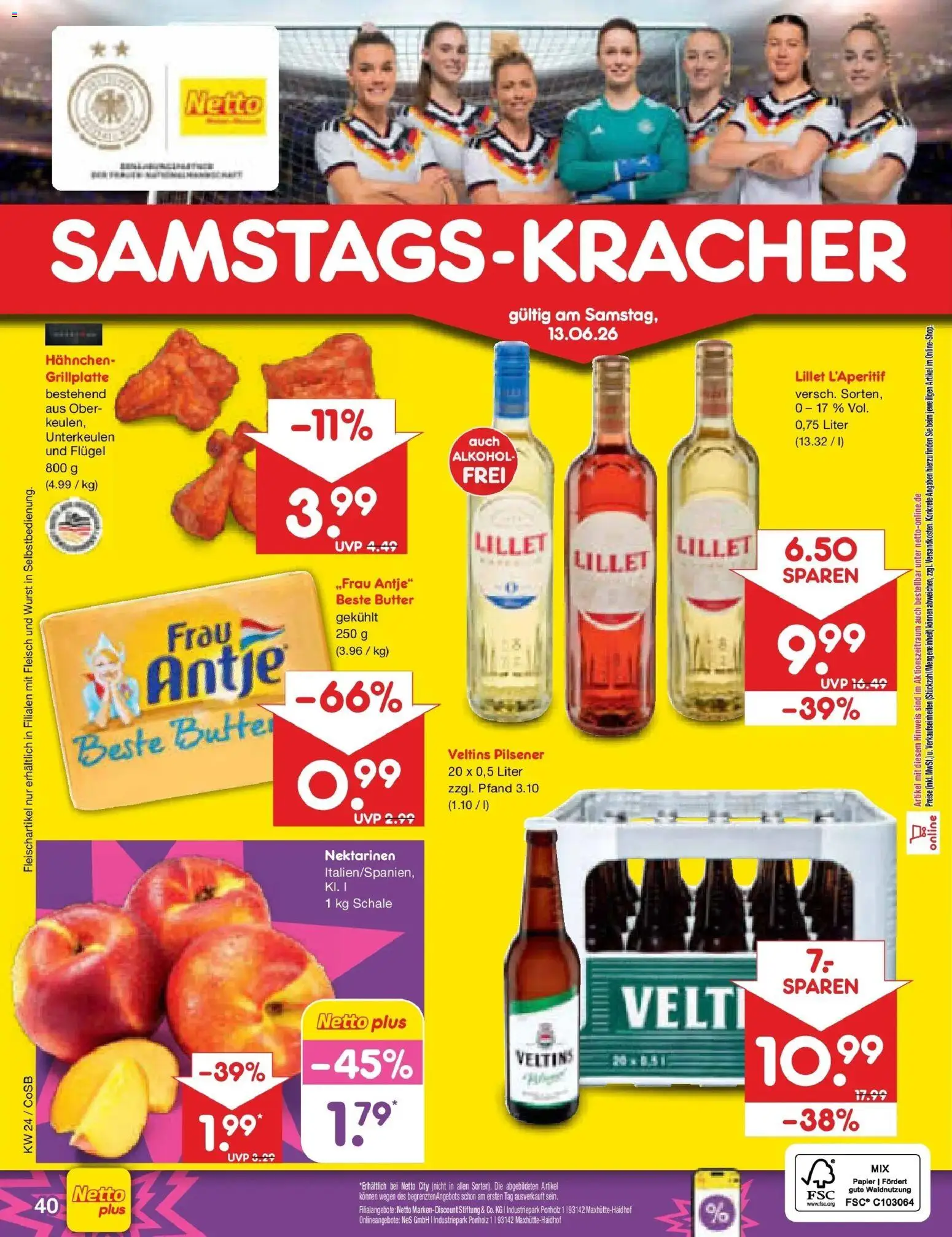 Netto Marken-Discount Prospekt Bitterfeld-Wolfen – gültig ab 08.06.2026 | Seite: 60 | Produkte: Butter, Lillet, Wurst, Fleisch