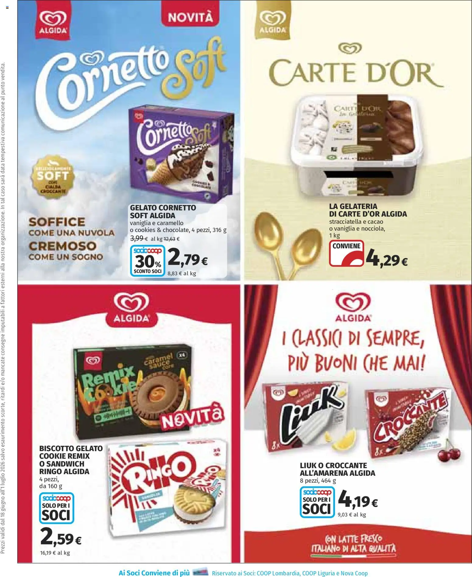 Volantino Ipercoop del 18.06.2026 | Pagina: 43 | Prodotti: Cornetto, Latte, Data, Cacao