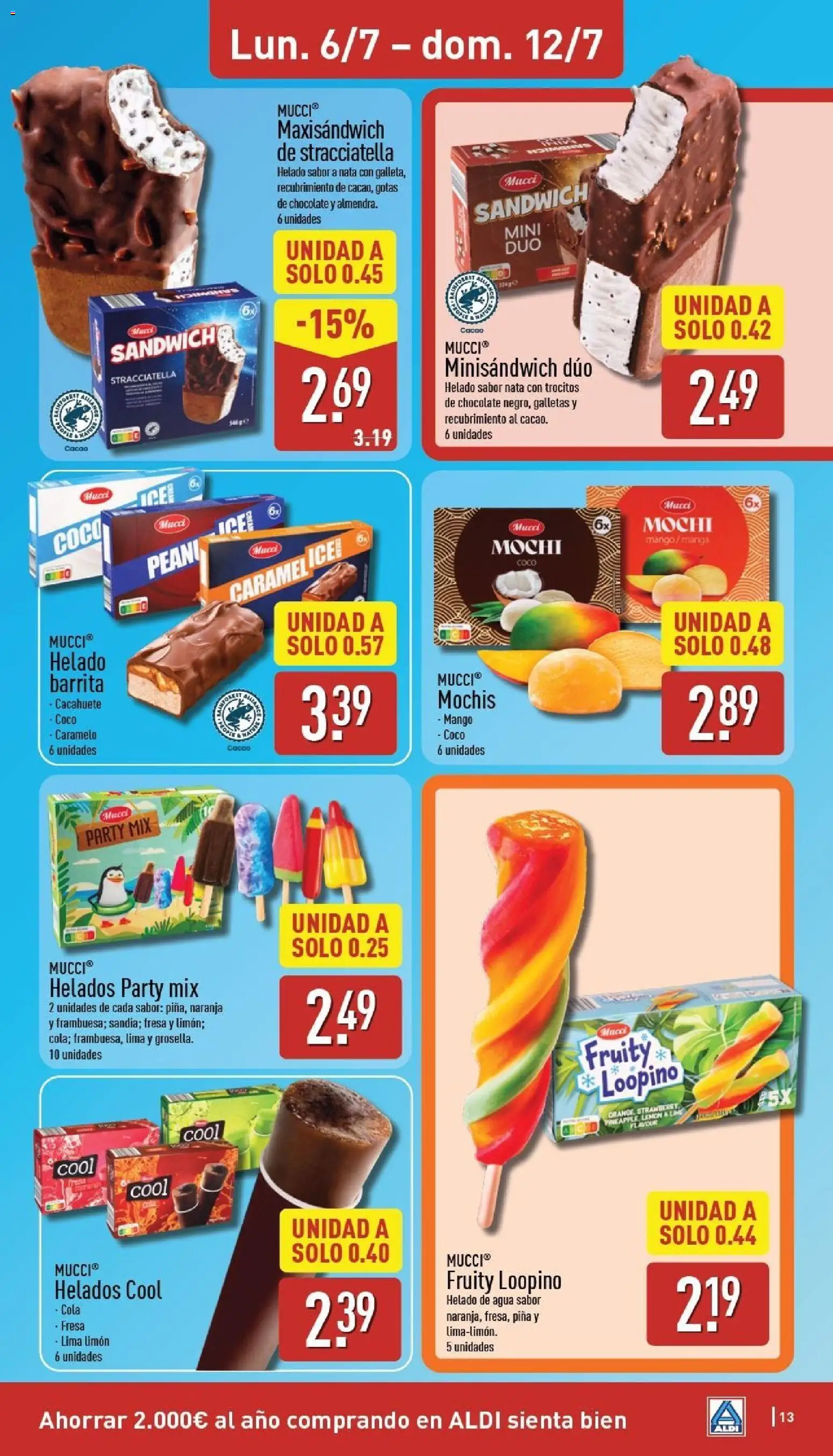 Aldi folleto Península │ válido desde el 06/07/2026 | Página: 13 | Productos: Lima, Chocolate, Mango, Agua