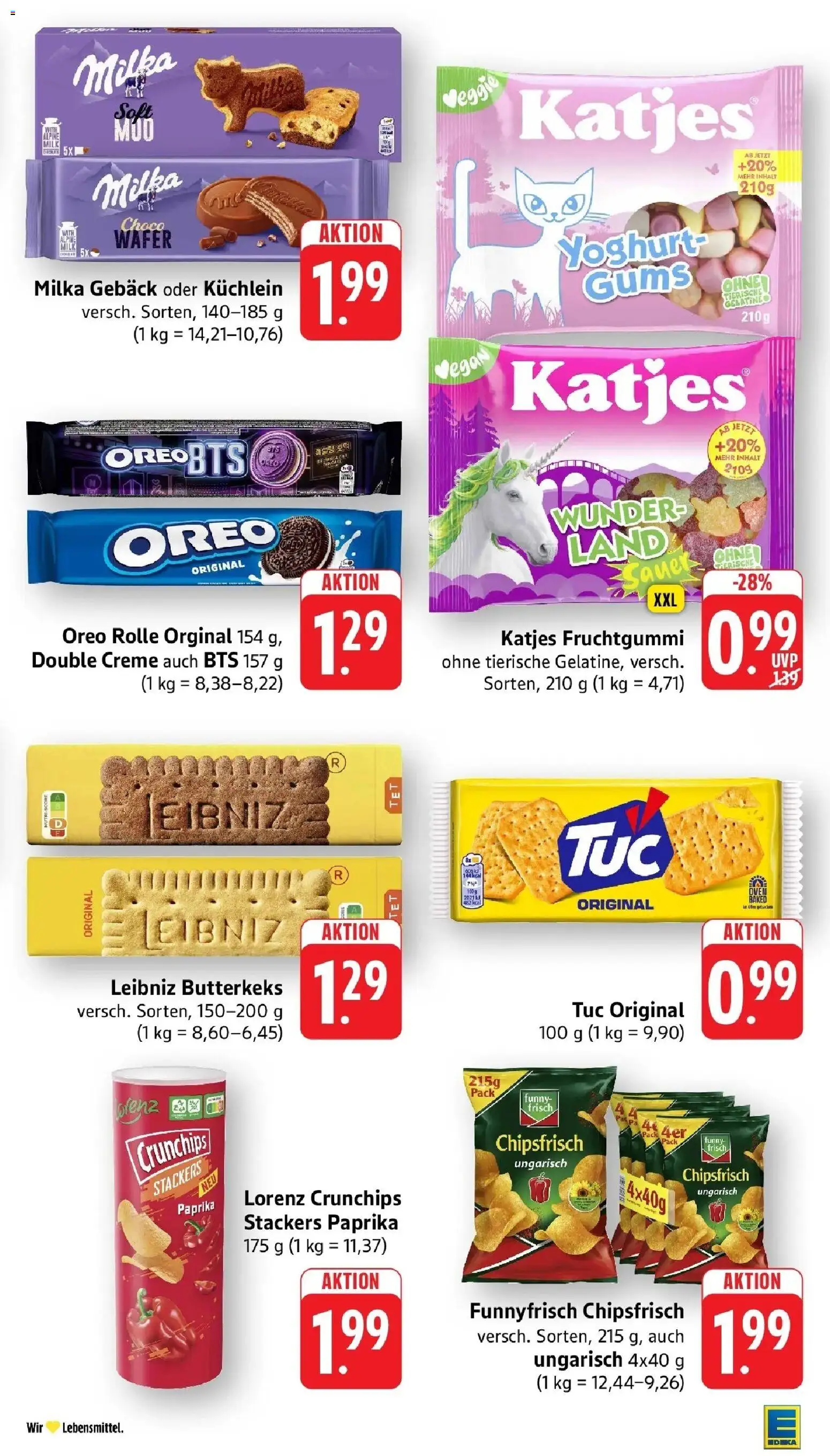 Edeka Prospekt Mengen (ab 12.10.2026) » Angebote Online | Seite: 33 | Produkte: Katjes, Creme, Paprika, Lorenz crunchips