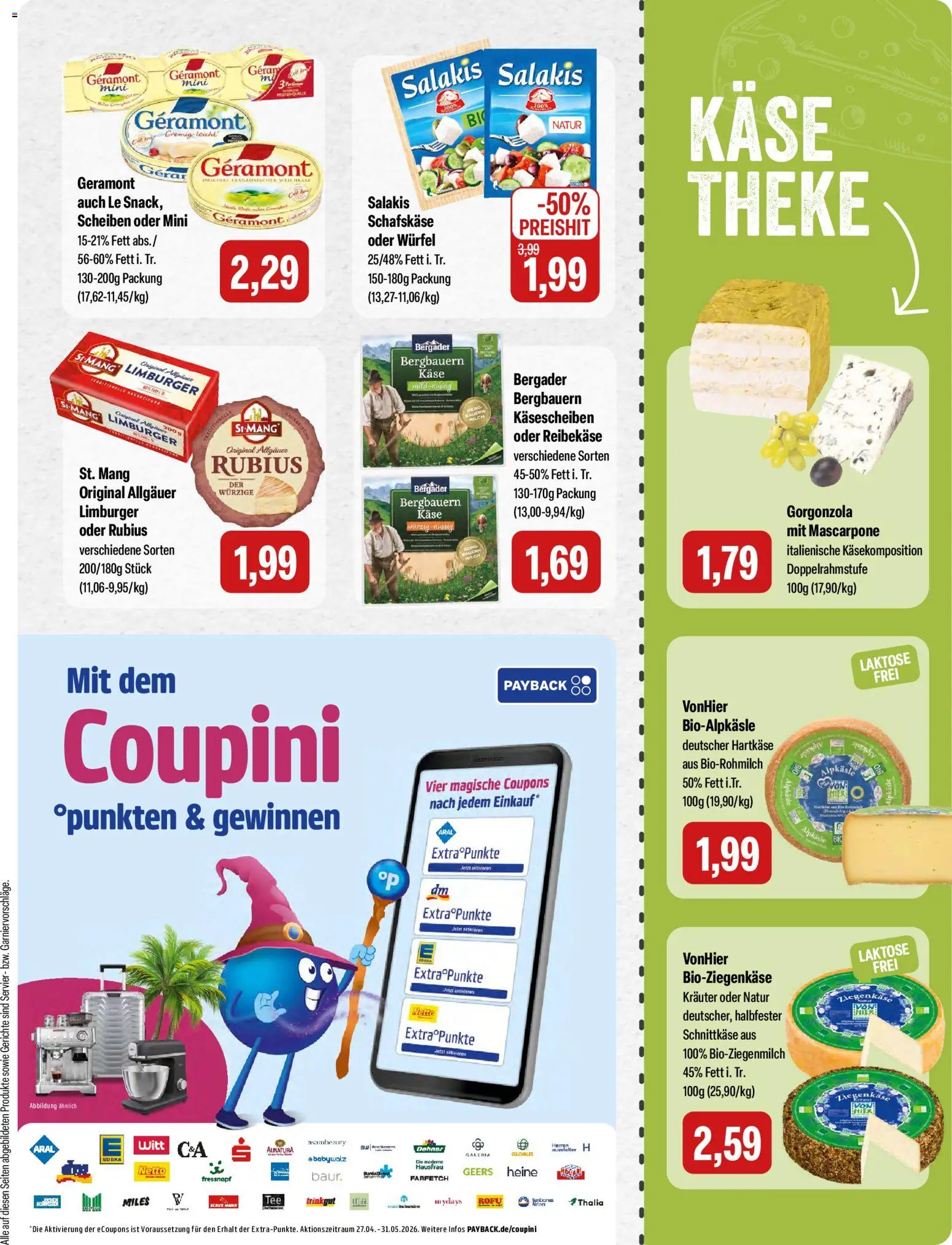 Feneberg Angebote – gültig ab 28.05.2026 | Seite: 7 | Produkte: Käse, Theke, Salakis, Reibekase