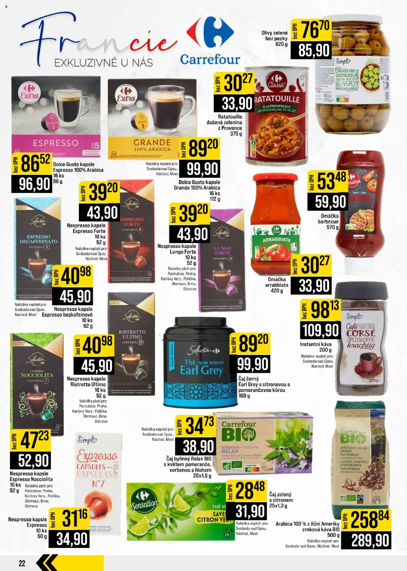 Jip leták - Cash & Carry od 05.08.2026 | Strana: 22 | Produkty: Káva, Čaj, Nespresso, Dolce gusto kapsle