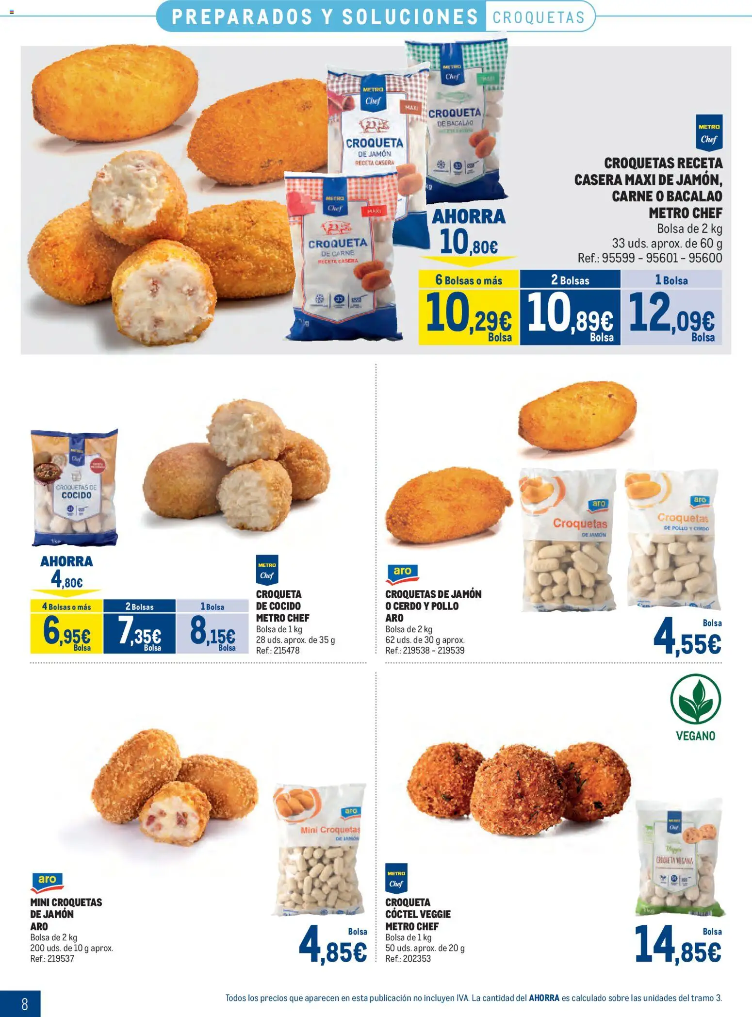 Makro Congelados Centro │ válido desde el 03/08/2026 | Página: 8 | Productos: Jamón, Cerdo, Bolsa, Croquetas