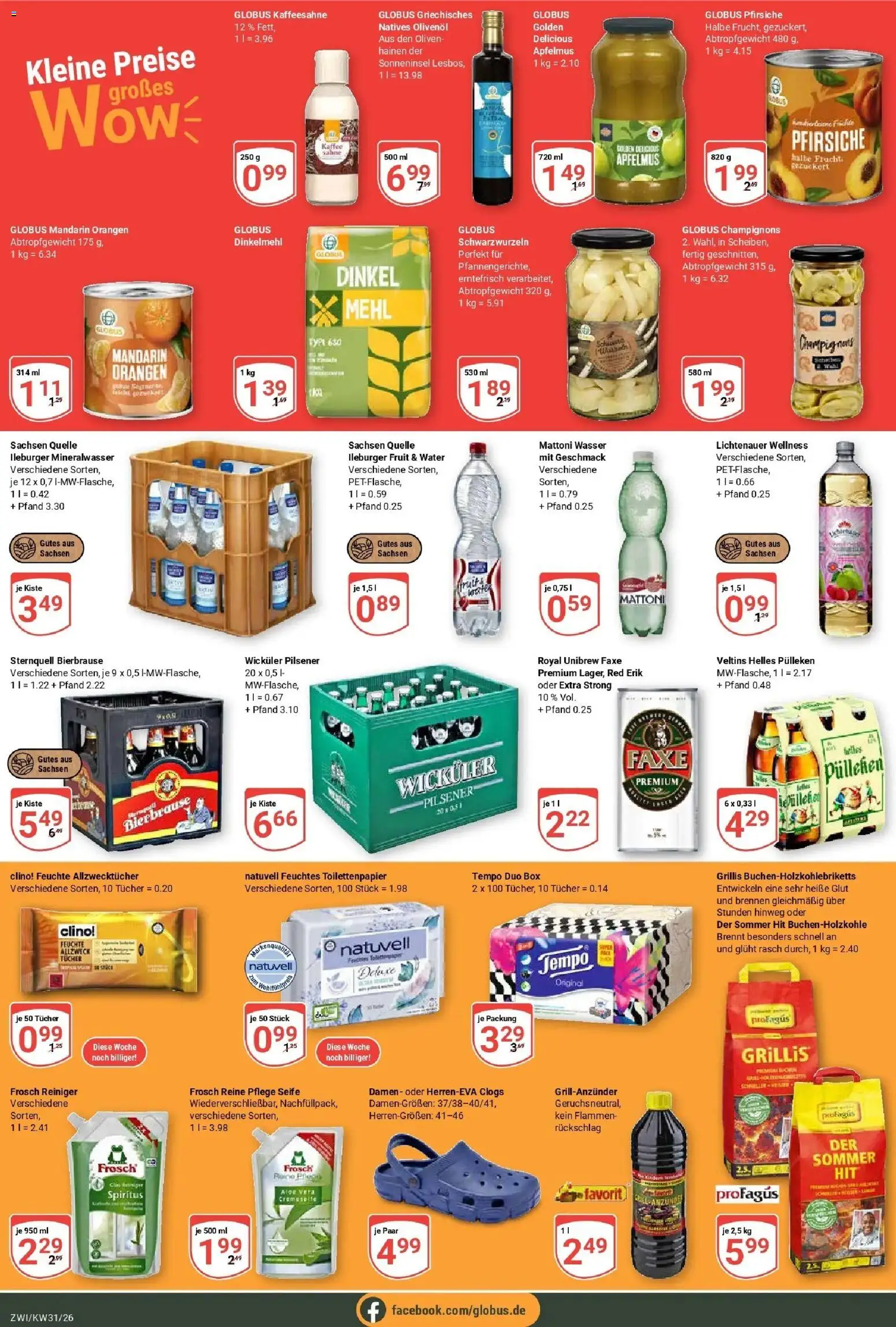 Globus Prospekt Zwickau – gültig ab 27.07.2026 | Seite: 5 | Produkte: Olivenol, Seife, Wasser, Feuchtes Toilettenpapier