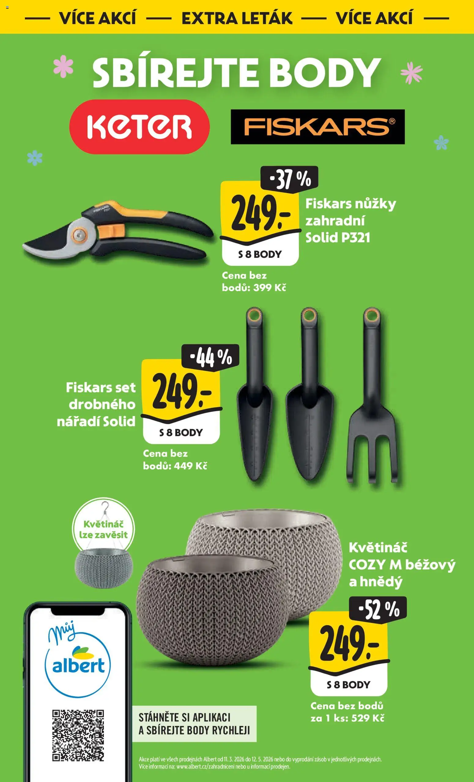 Albert leták - Hypermarket od 15.04.2026 | Strana: 45 | Produkty: Nůžky, Fiskars, Nářadí, Květináč