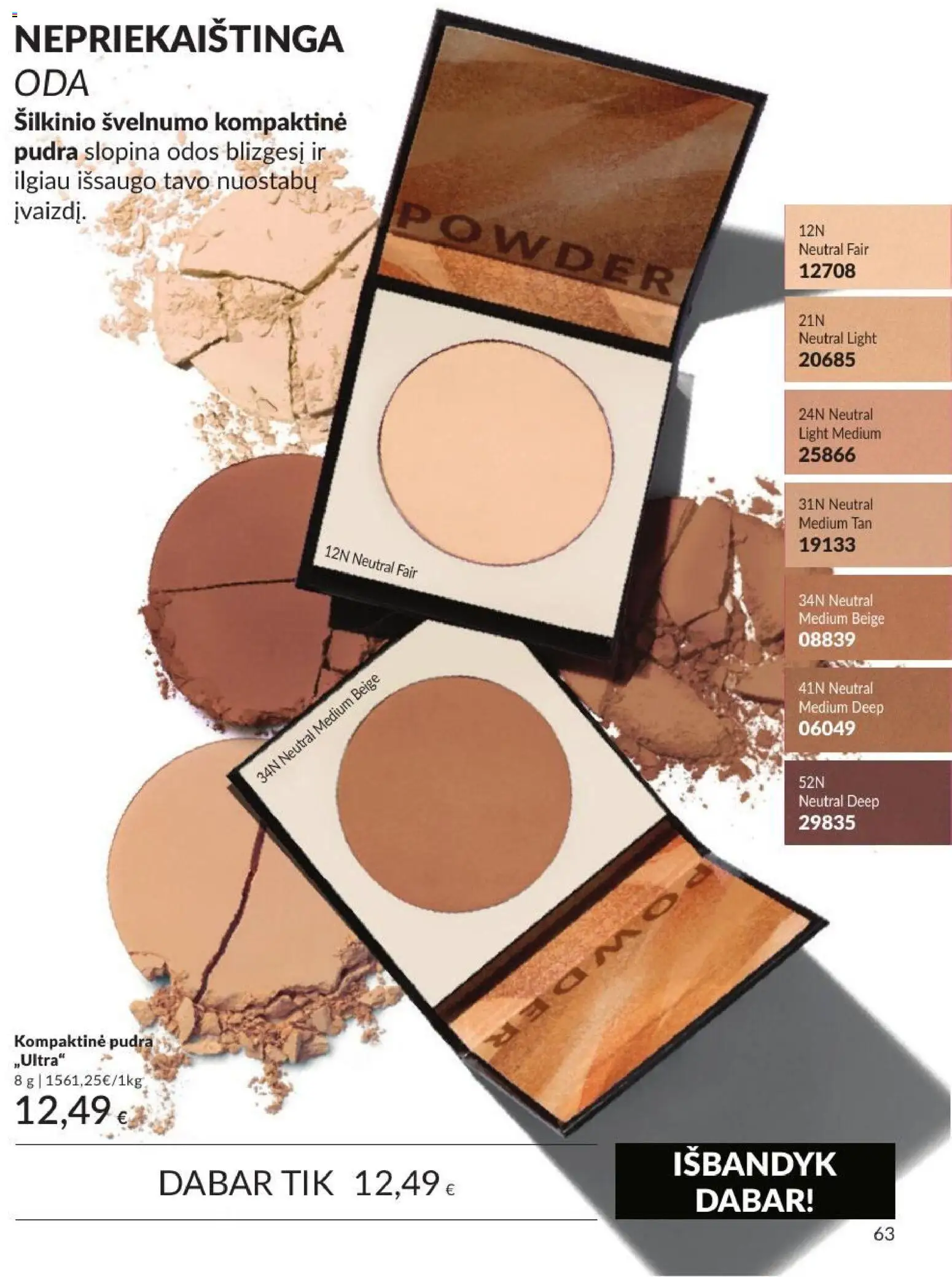 AVON akcijos nuo 2026.09.01 | Puslapis: 63 | Prekių: Pudra