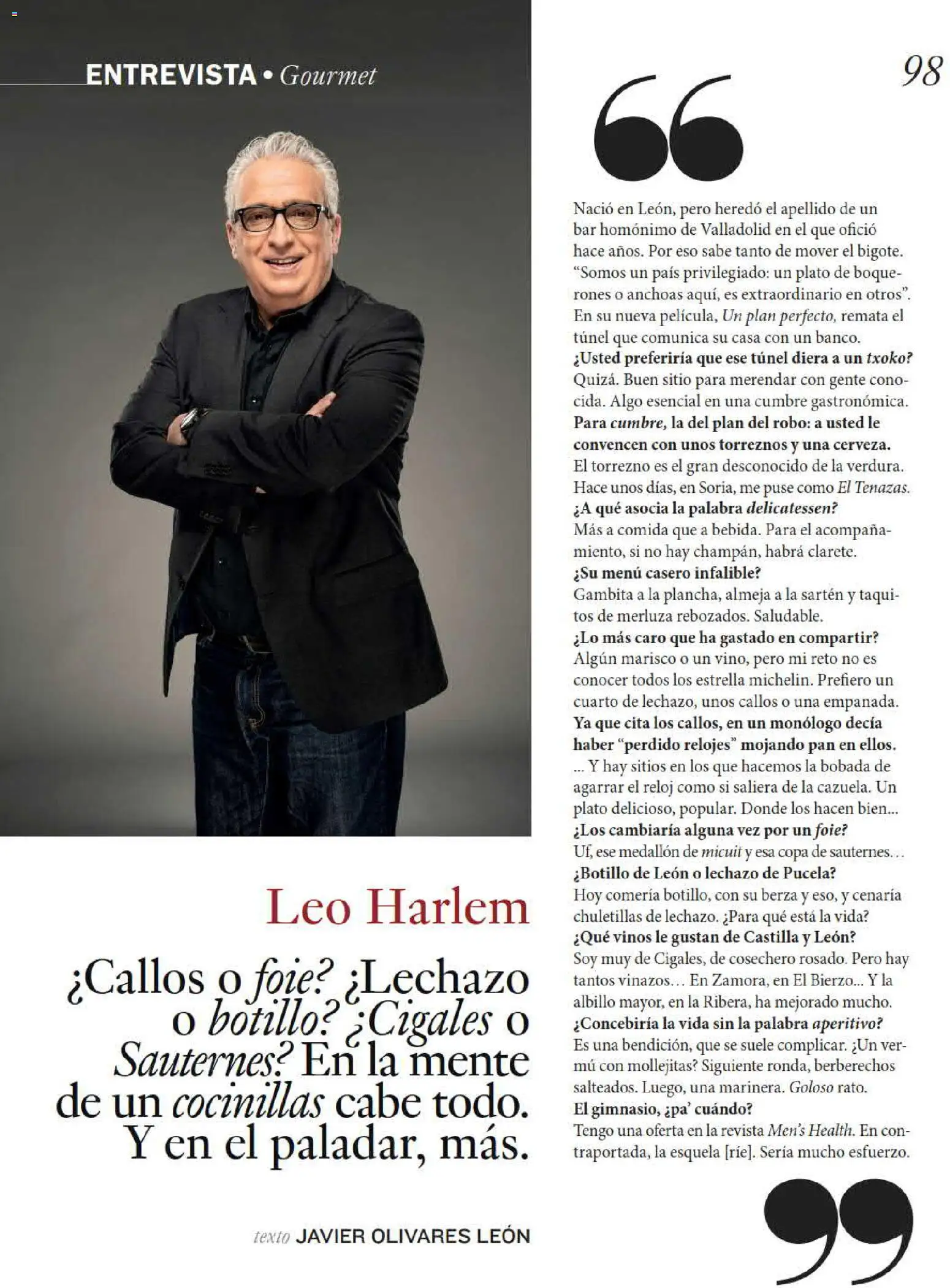 El Corte Inglés Gourmet Magazine │ válido desde el 01/10/2026 | Página: 98 | Productos: Callos, Anchoas, Revista, Pan