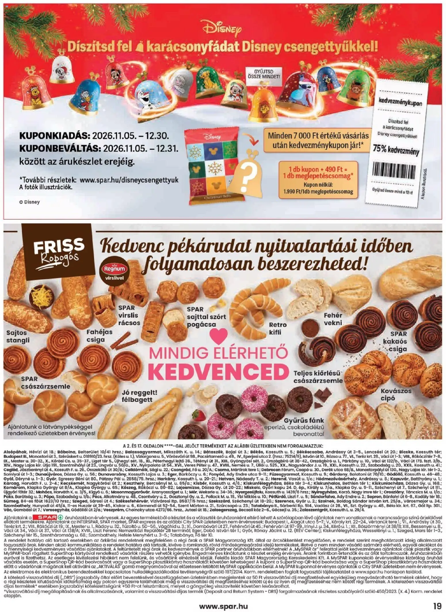 Spar akciós ujság - amely érvényes a következő dátumtól: 2026.11.05. | Oldal: 19