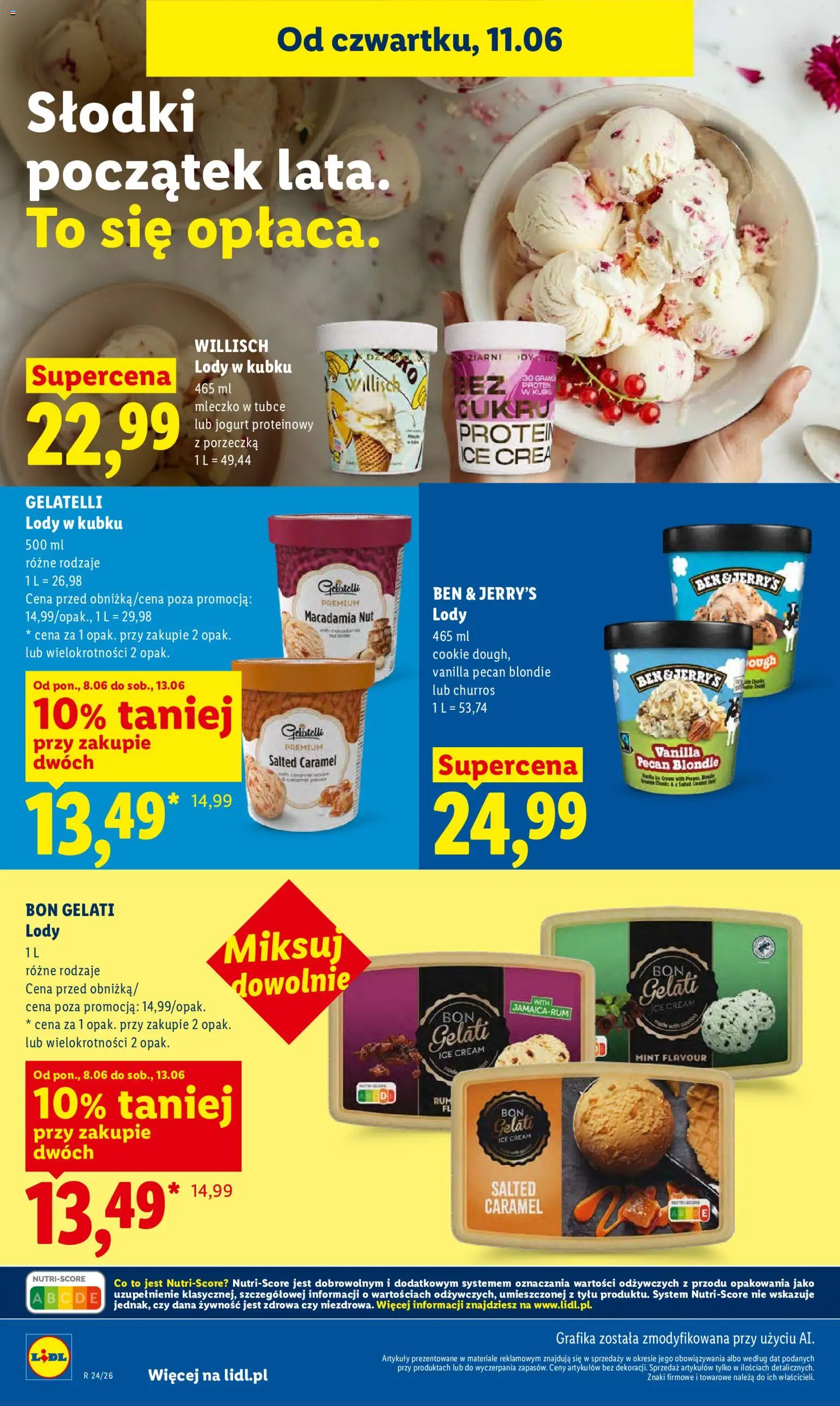 Lidl Polsko leták od 11.06.2026 | Strana: 66 | Produkty: Jogurt, Bon Gelati, Ben & Jerry's, Protein