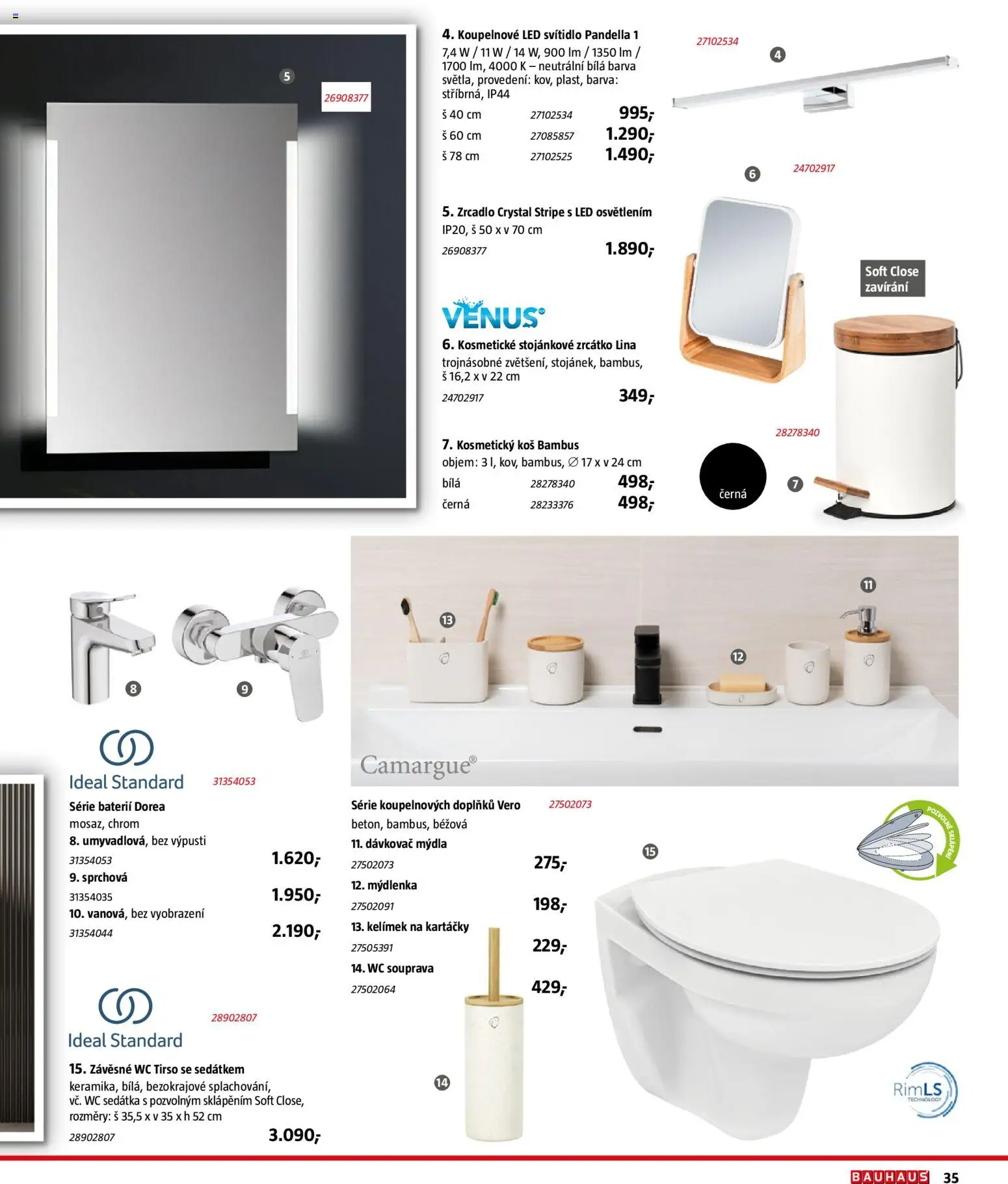 Katalog Sanita od 29.09.2026 | Strana: 35 | Produkty: Dávkovač, Lina, Wc, Koš