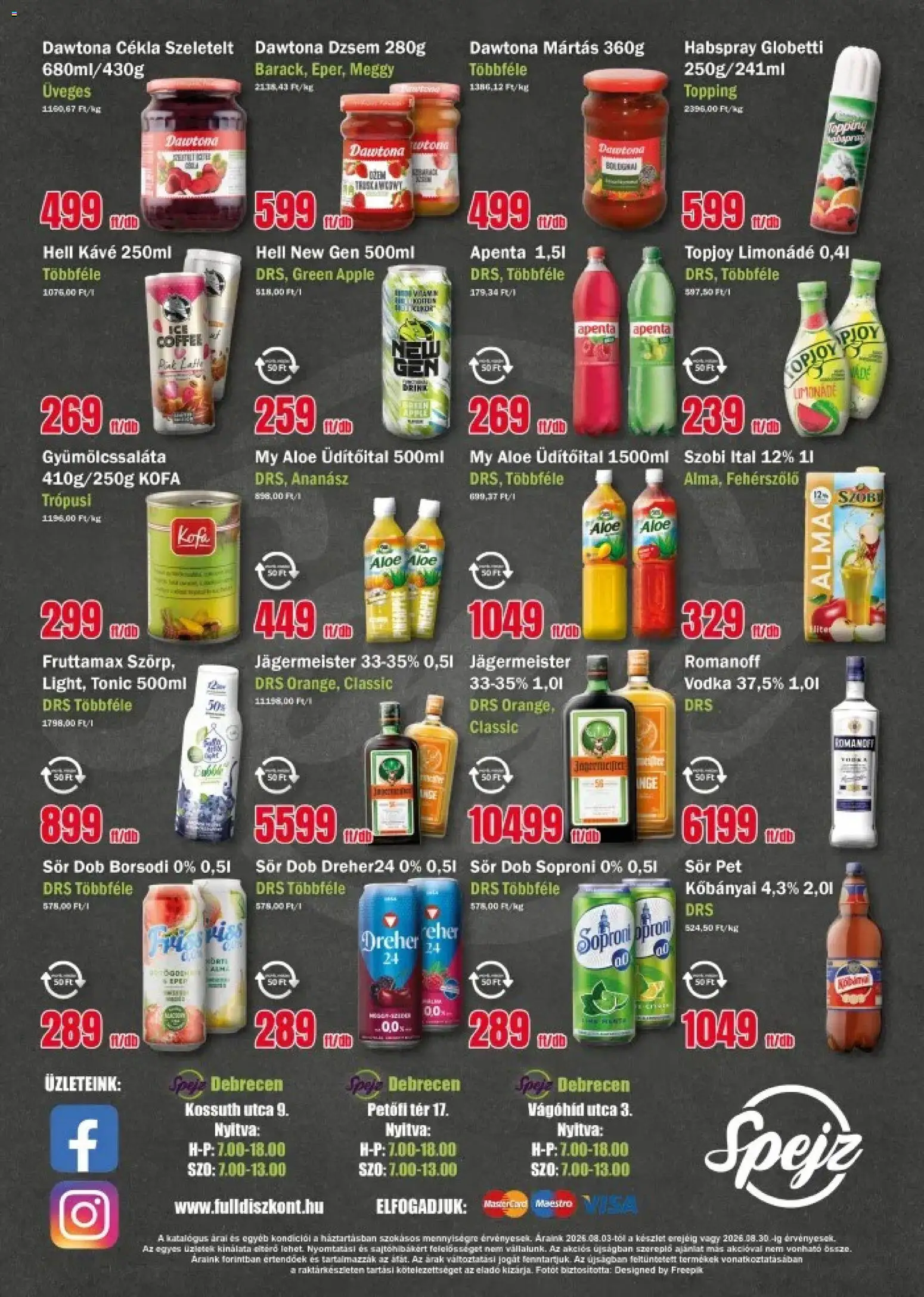 FullDiszkont akciós ujság - amely érvényes a következő dátumtól: 2026.08.03. | Oldal: 4 | Termékek: Cékla, Tonic, Limonádé, Kávé