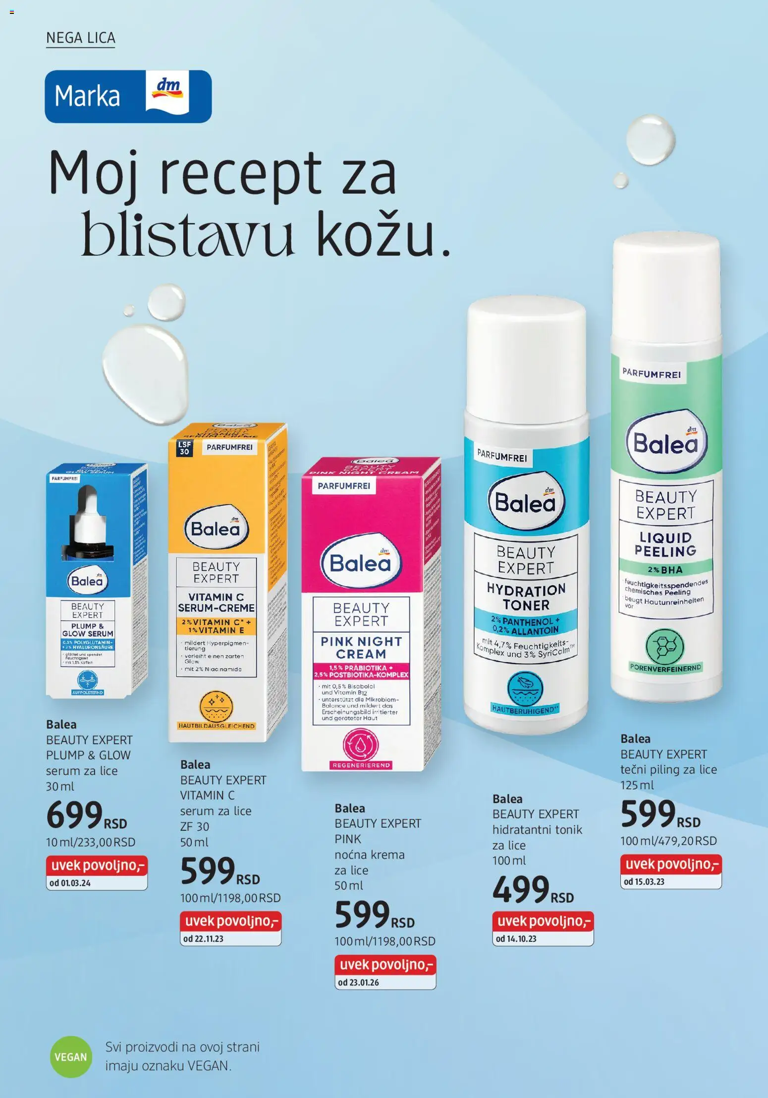 DM Drogerie katalog - važi od 01.04.2026 | Strana: 10 | Proizvode: Krema, Piling, Toner, Tonik