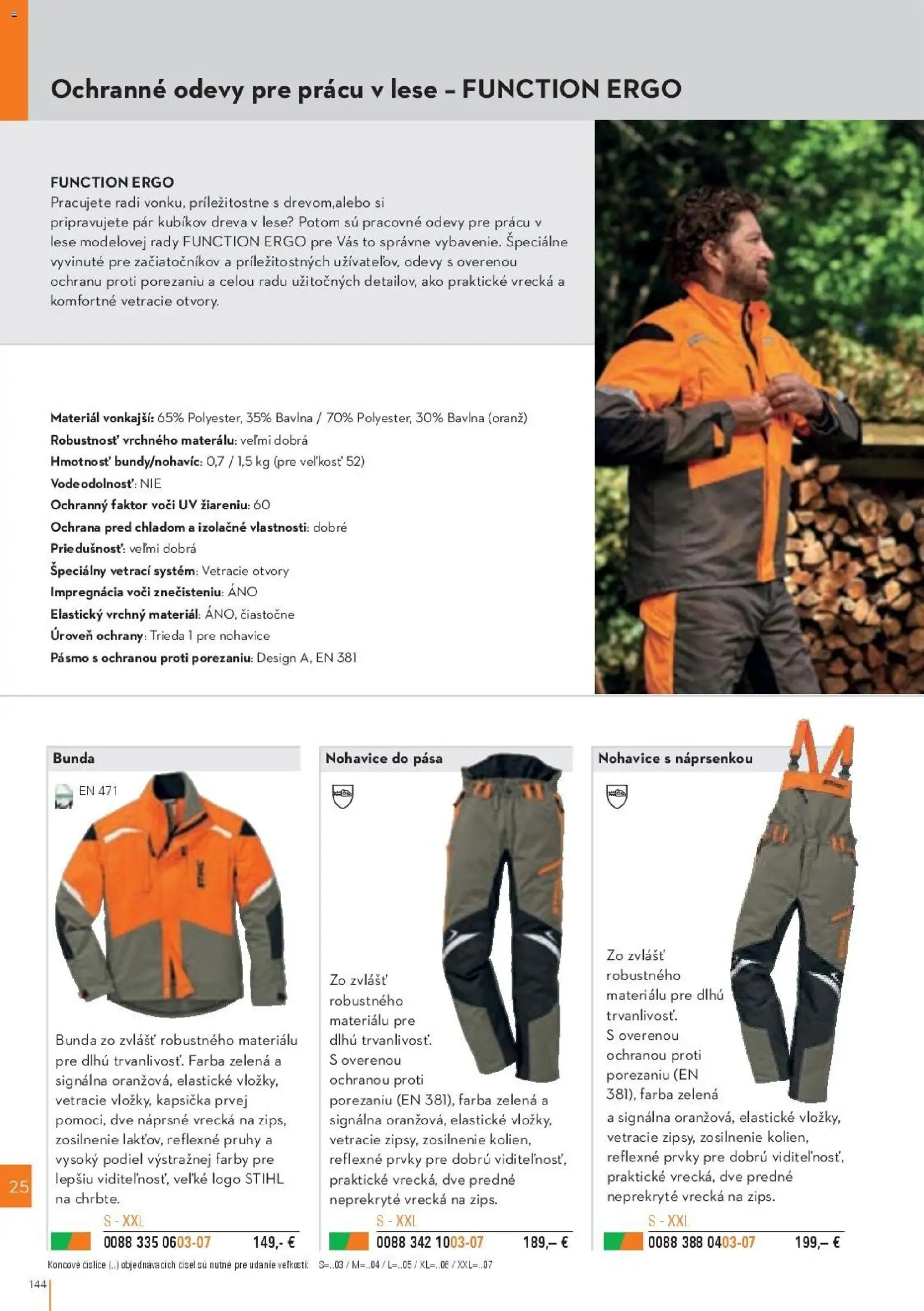 Nové STIHL akcie – leták je platný od 19.08.2026 | Strana: 144 | Produkty: Bunda, Nohavice