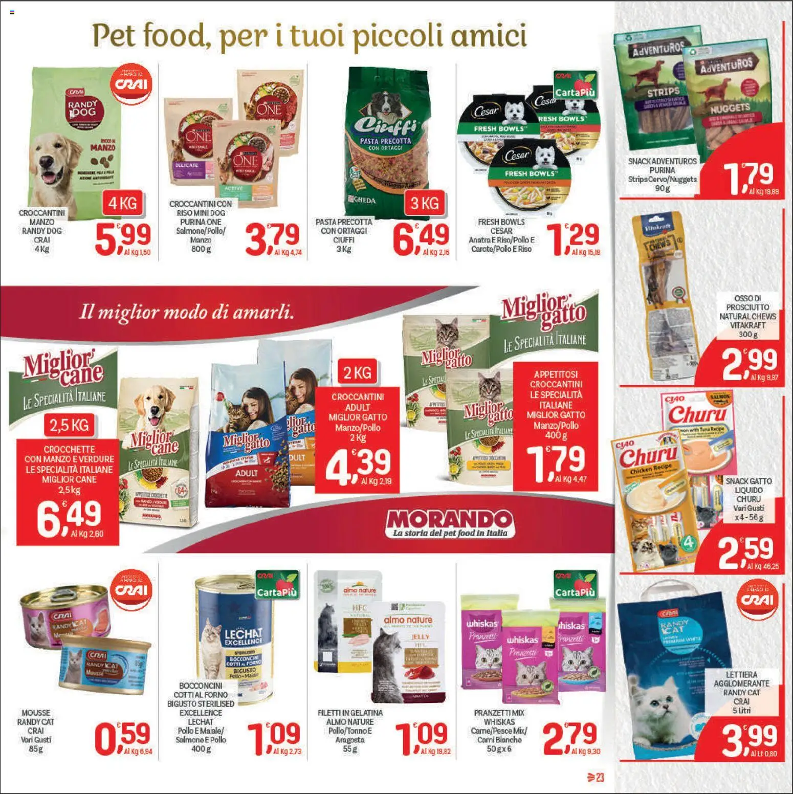 Volantino CRAI del 09/07/2026 | Pagina: 23 | Prodotti: Pollo, Prosciutto, Ortaggi, Crocchette