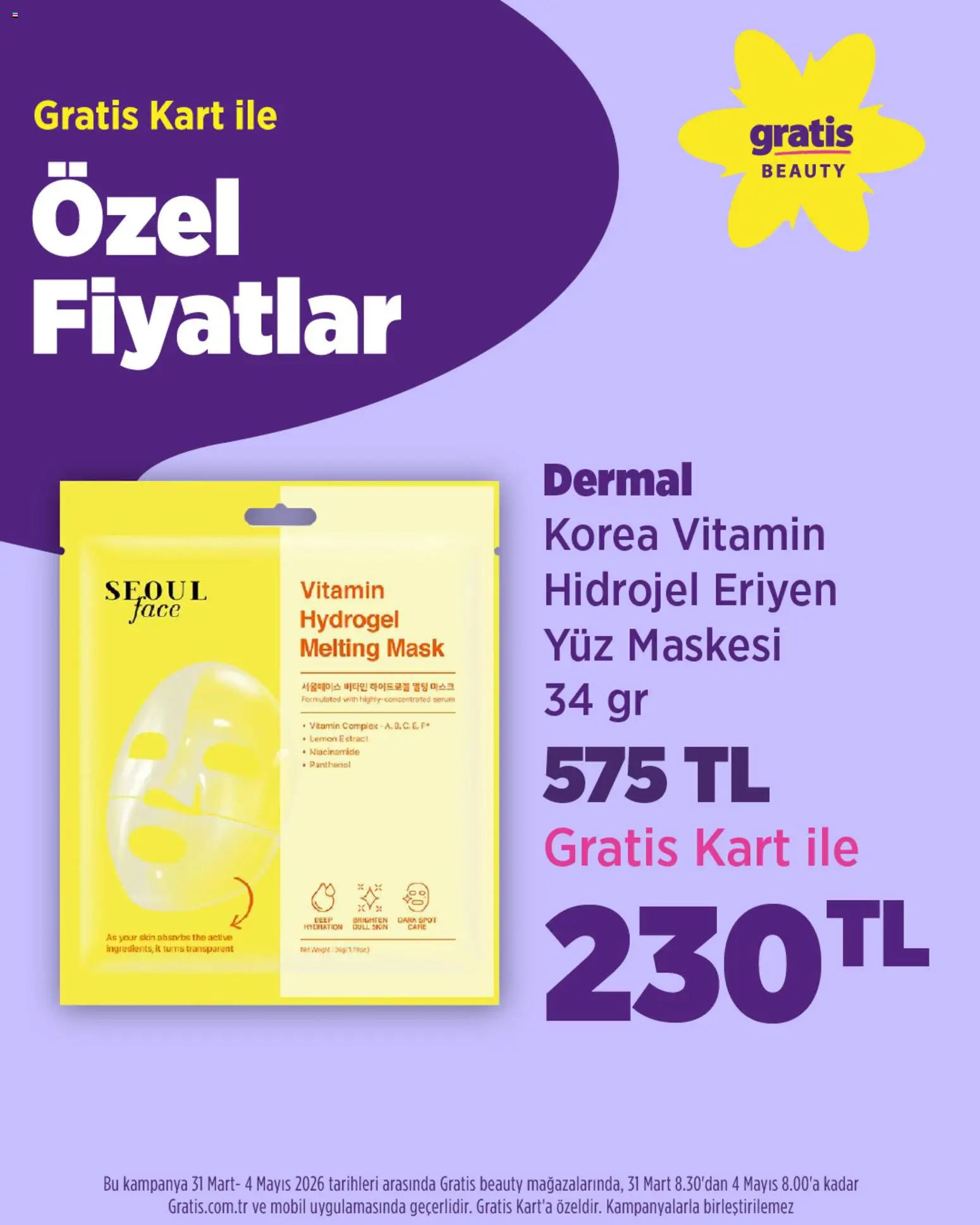Gratis - Özel Fiyatlar - 31.03.2026 tarihinden itibaren geçerlidir | Sayfa: 2