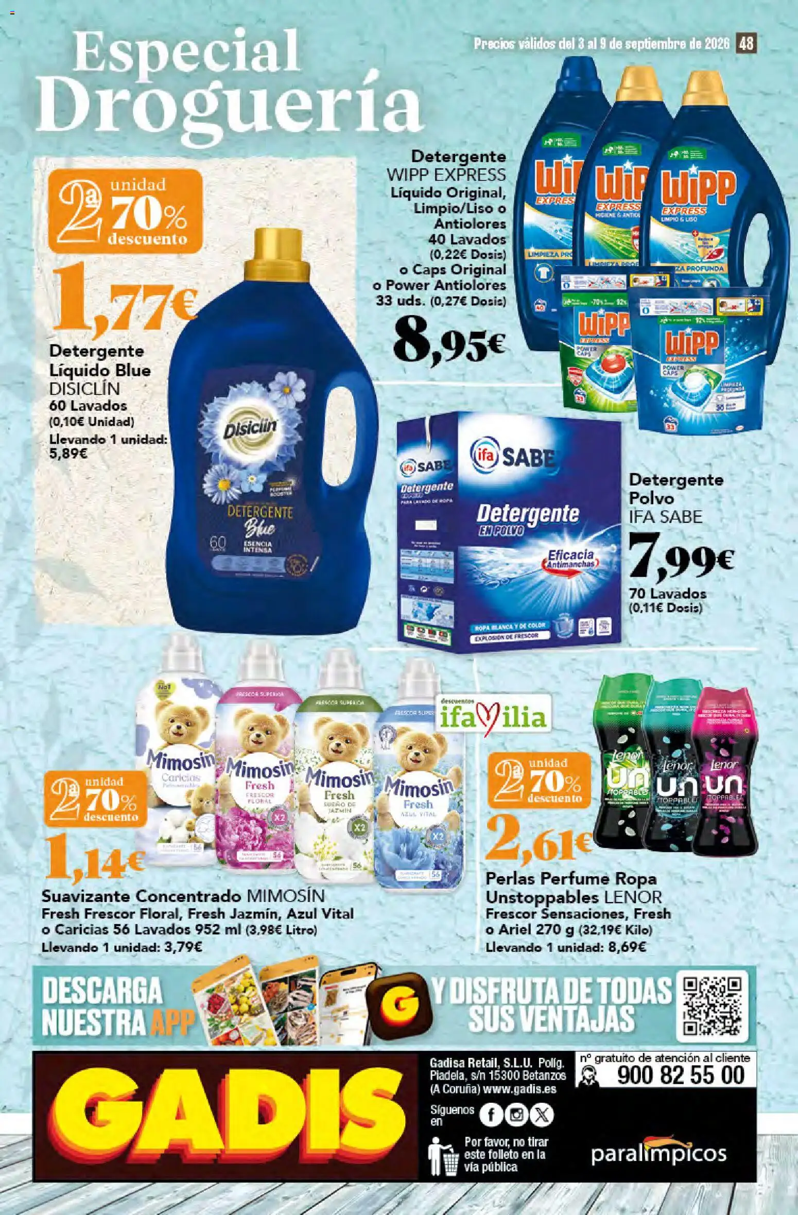 Gadis folleto │ válido desde el 03/09/2026 | Página: 48 | Productos: Perfume, Polvo, Ropa, Suavizante