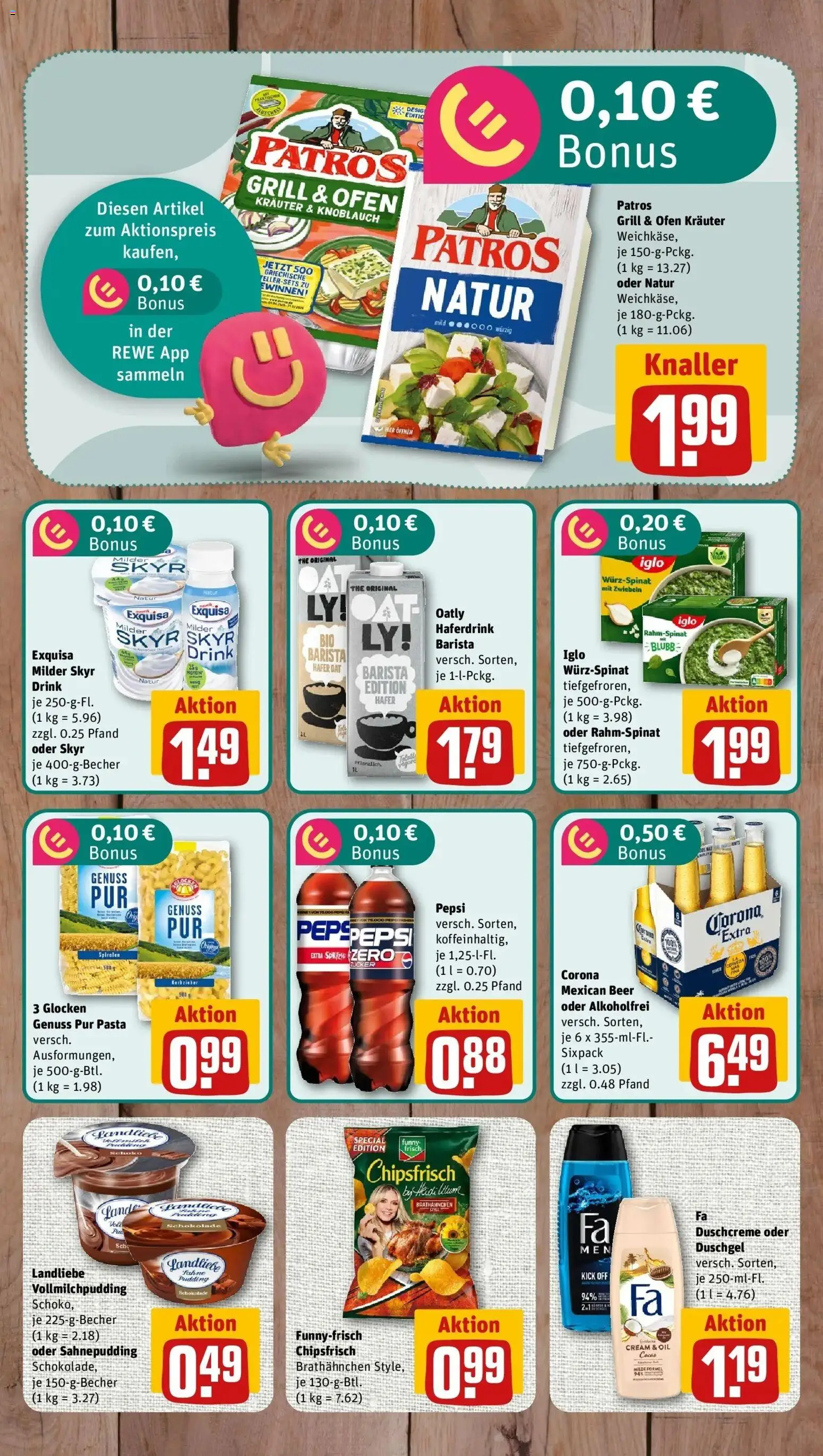Rewe Prospekt Krempe – gültig ab 27.07.2026 | Seite: 6 | Produkte: Patros, Skyr, Zwiebeln, Pepsi