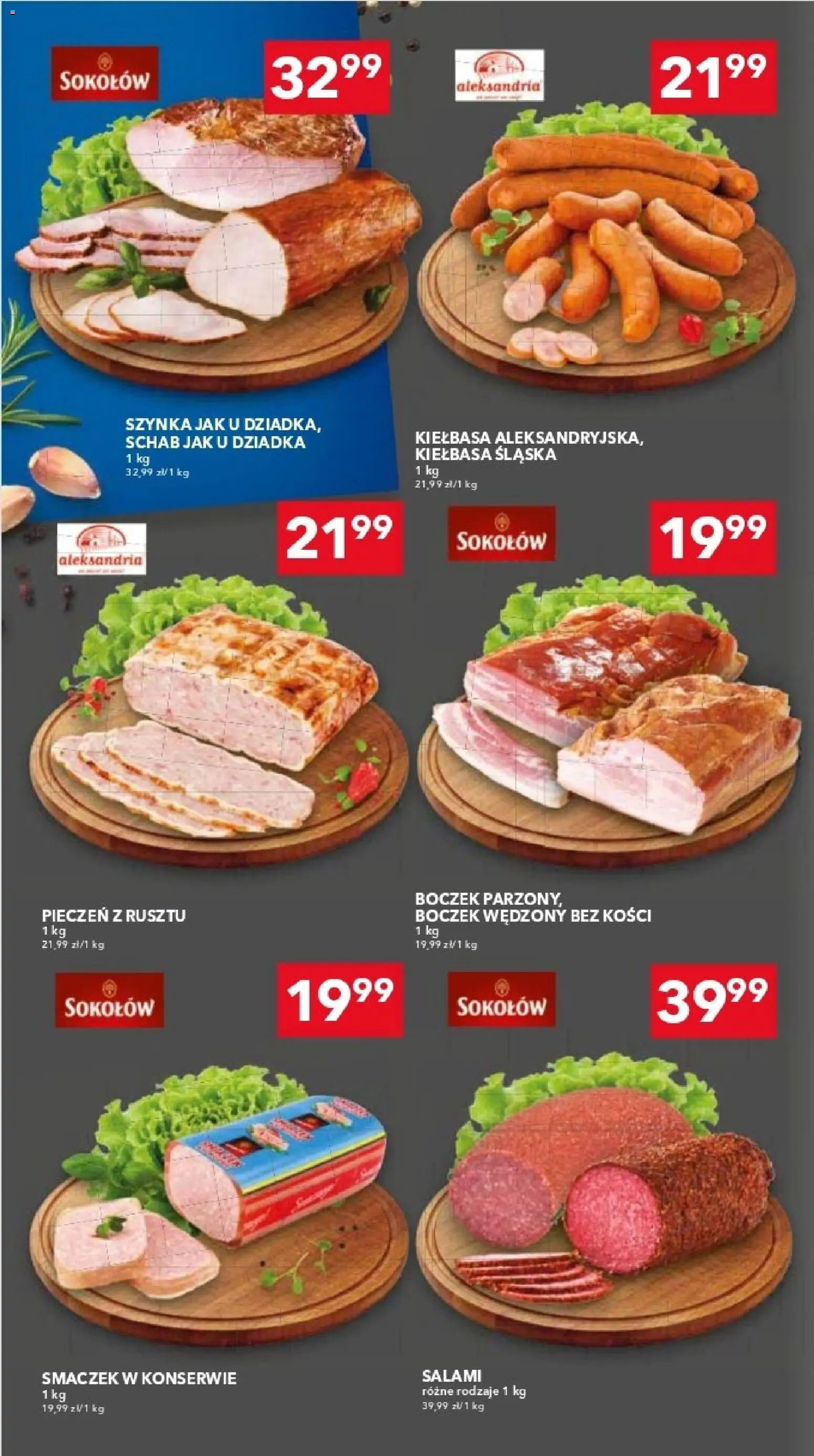 Lewiatan gazetka - Katowice od 22.10.2026 | Strona: 4 | Produkty: Kiełbasa, Boczek wędzony, Kiełbasa śląska, Salami