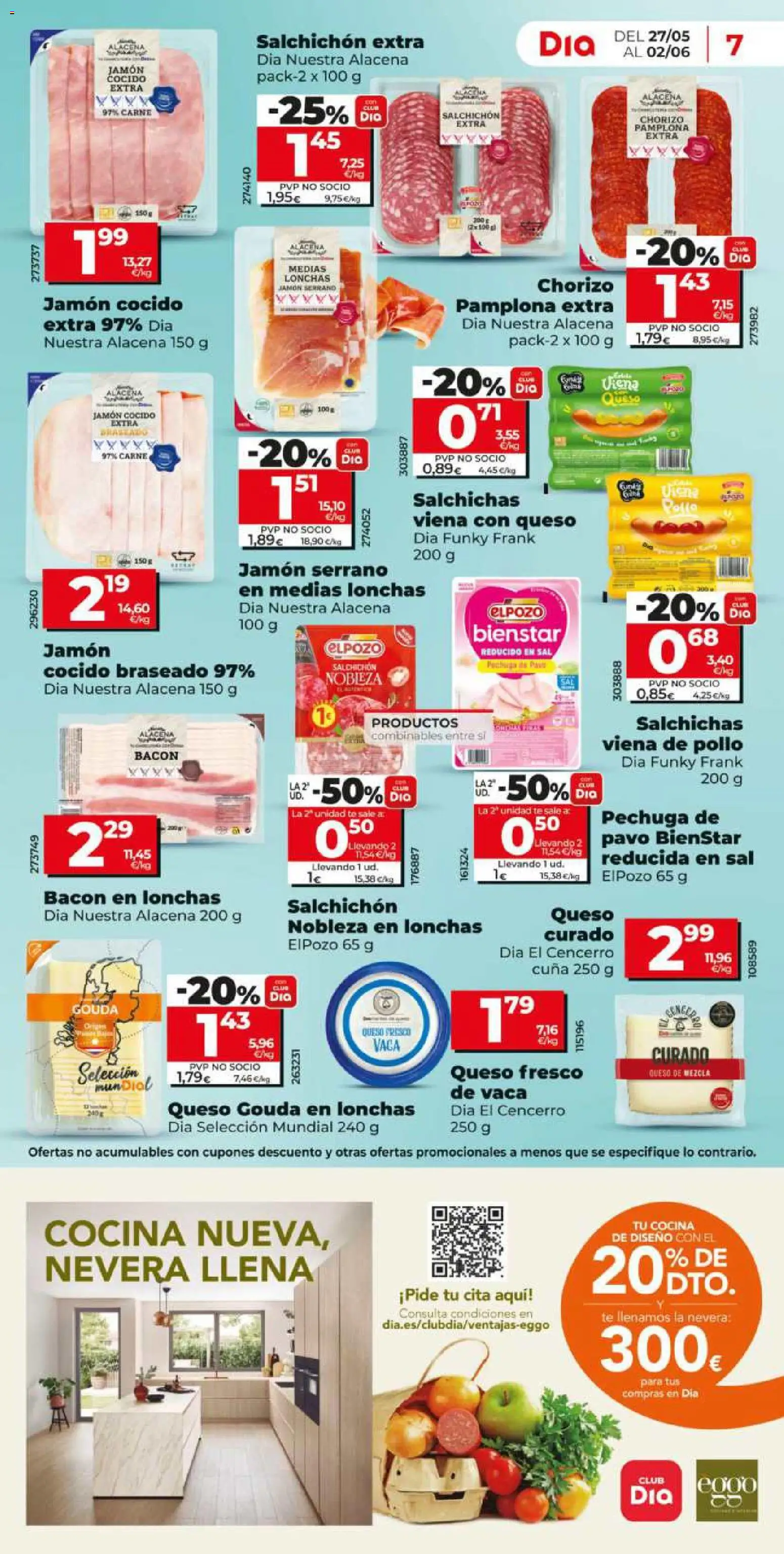 Dia - folleto Market │ válido desde el 27.05.2026 | Página: 7 | Productos: Jamón serrano, Queso fresco, Nevera, Cuna